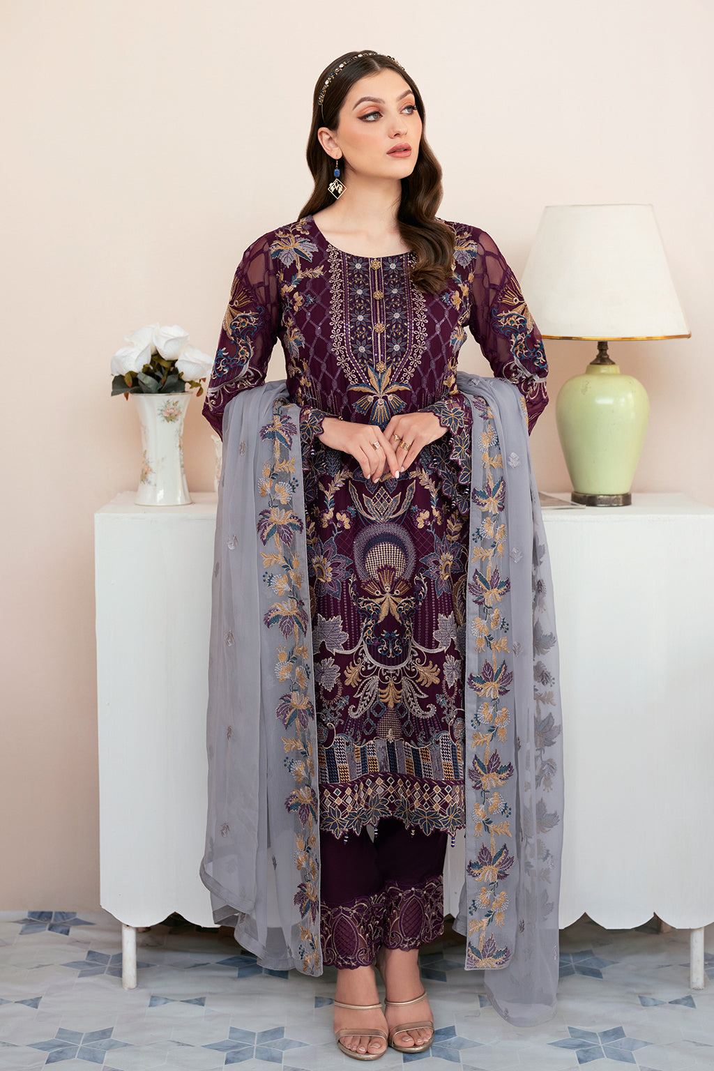 Ramsha | Rangoon Chiffon Collection 24 | D-904 - Waniyas