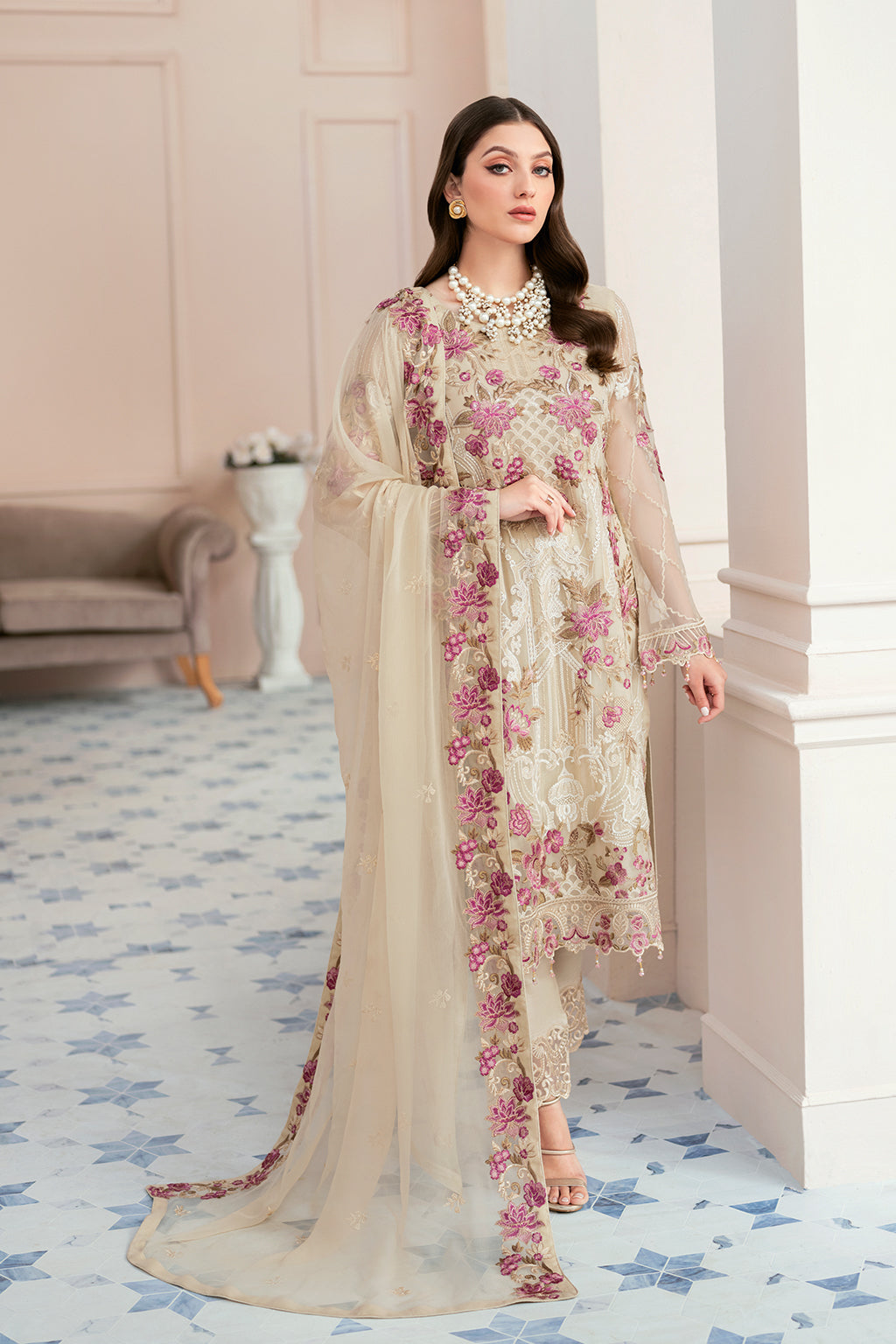 Ramsha | Rangoon Chiffon Collection 24 | D-909 - Maria Faisal