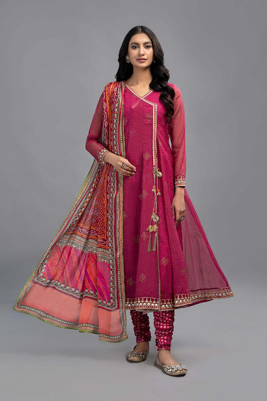 Maria B | Eid Collection 2026 | Dw-Ef23-59R1 Pink - Luxury Dress - available at Maria Faisal in UK and USA.