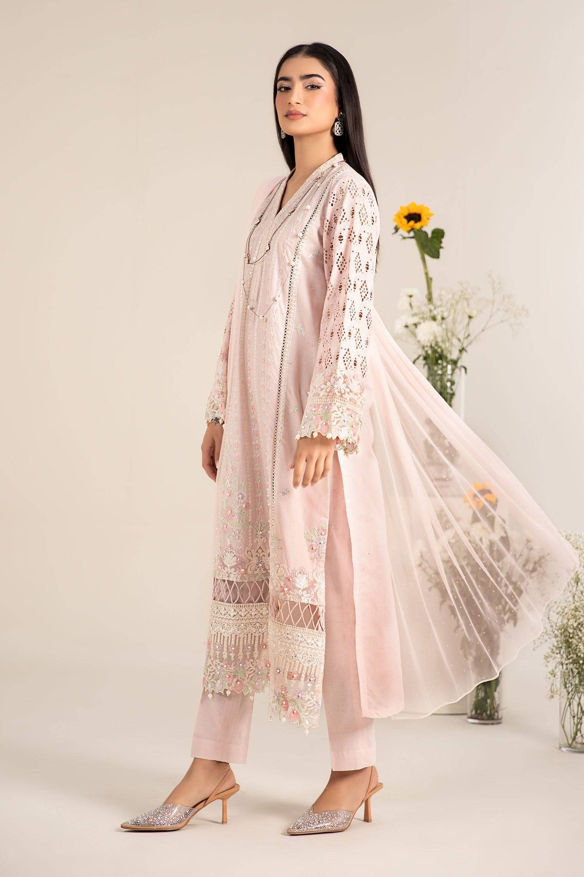 Maira B | Ready to Wear | DW-EF25-07 Pink by Maria Faisal - Registered Vendor of : Maria B - type : Wedding Dress - 100% original wedding dresses