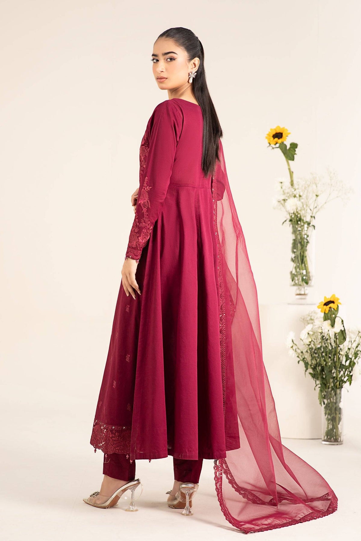 Maira B | Ready to Wear | DW-EF25-83 Red by Maria Faisal - Registered Vendor of : Maria B - type : Wedding Dress - 100% original wedding dresses