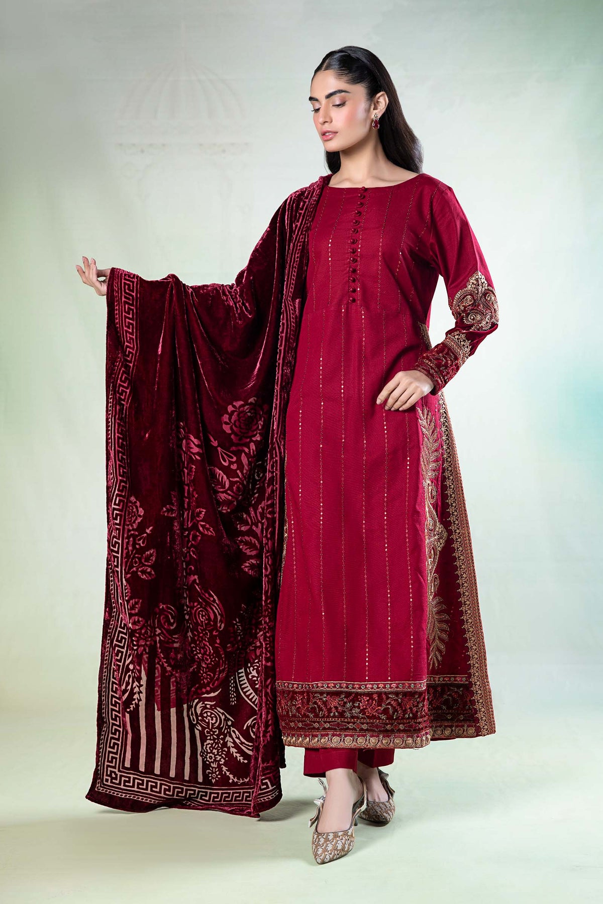 Maira B | Ready to Wear | DW-W24-146 by Maria Faisal - Registered Vendor of : Maria B - type : Wedding Dress - 100% original wedding dresses