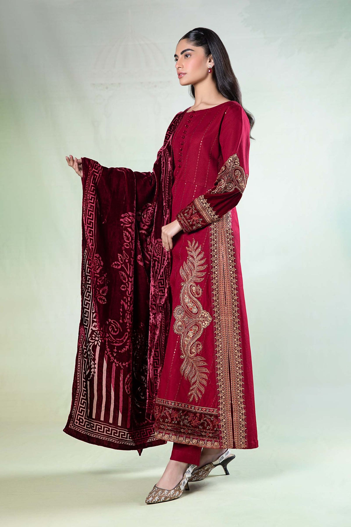 Maira B | Ready to Wear | DW-W24-146 by Maria Faisal - Registered Vendor of : Maria B - type : Wedding Dress - 100% original wedding dresses