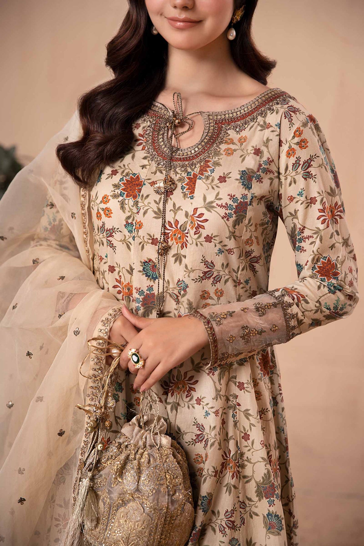 Maria B | Eid Festive Pret | DW-EA24-42R1 - Luxury Dress - available at Maria Faisal in UK and USA.