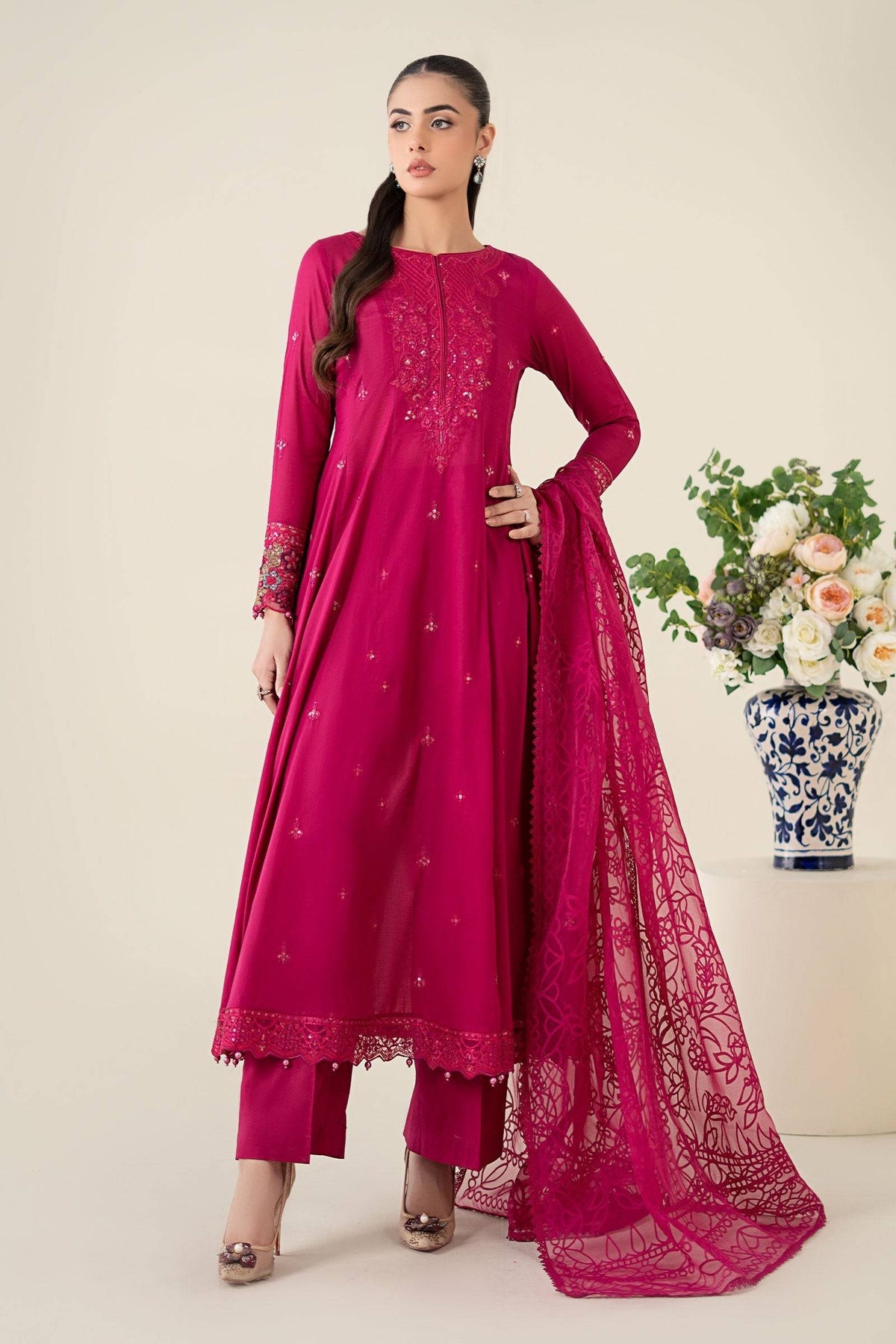 Maria B | Luxury Pret 25 | DW-EA25-08 by Maria Faisal - Registered Vendor of : Maria B - type : Ladies Clothes - 100% original wedding dresses