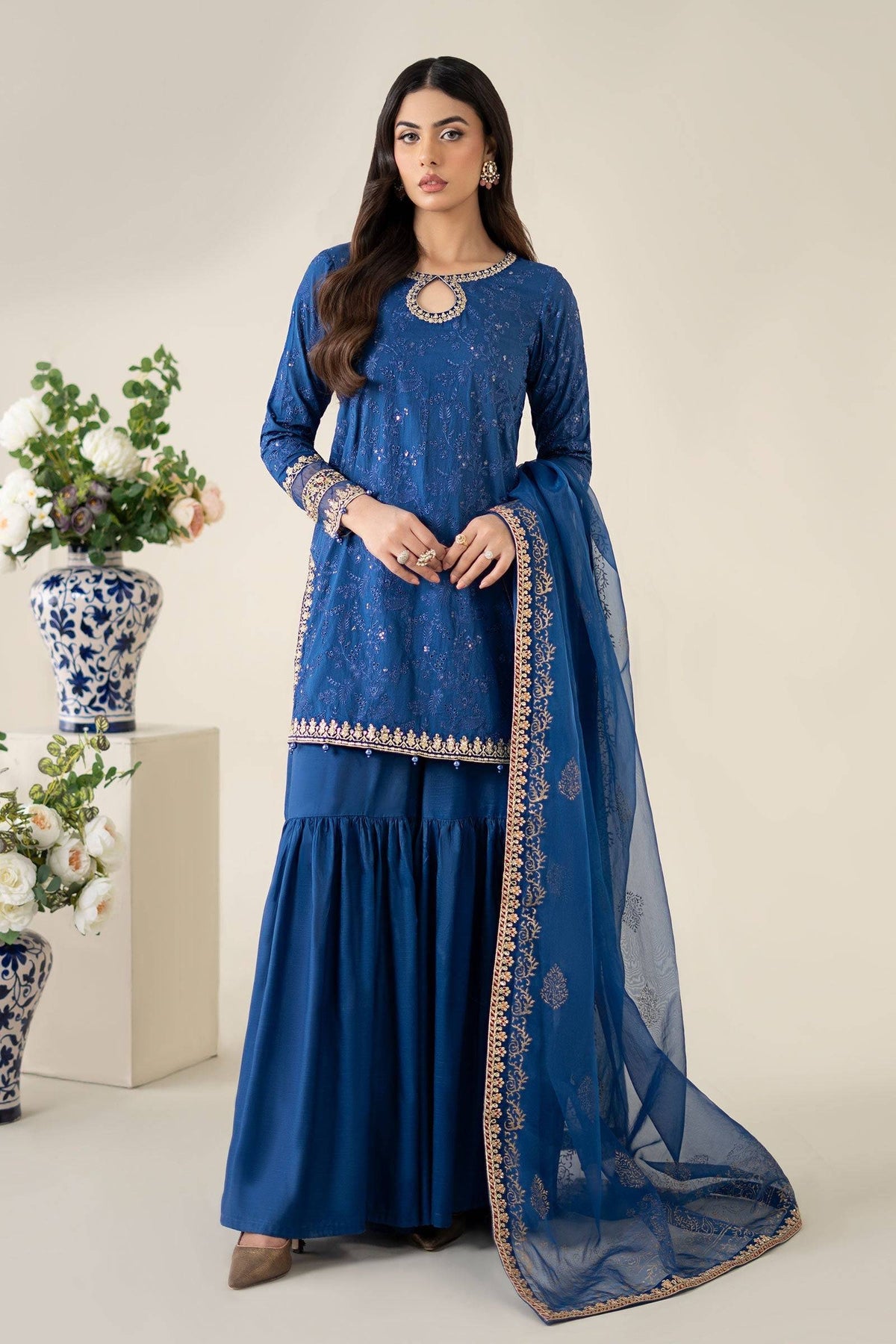 Maria B | Luxury Pret 25 | DW-EA25-11 by Maria Faisal - Registered Vendor of : Maria B - type : Ladies Clothes - 100% original wedding dresses