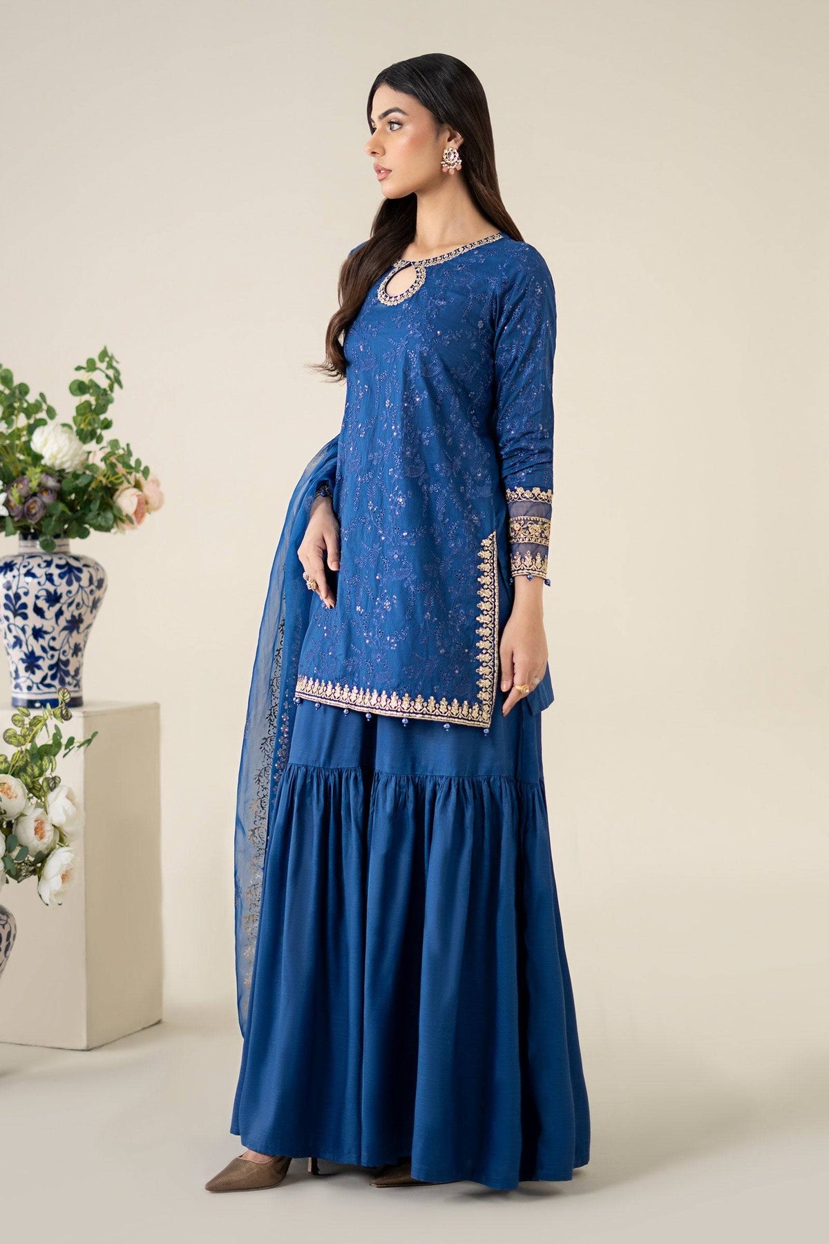 Maria B | Luxury Pret 25 | DW-EA25-11 by Maria Faisal - Registered Vendor of : Maria B - type : Ladies Clothes - 100% original wedding dresses