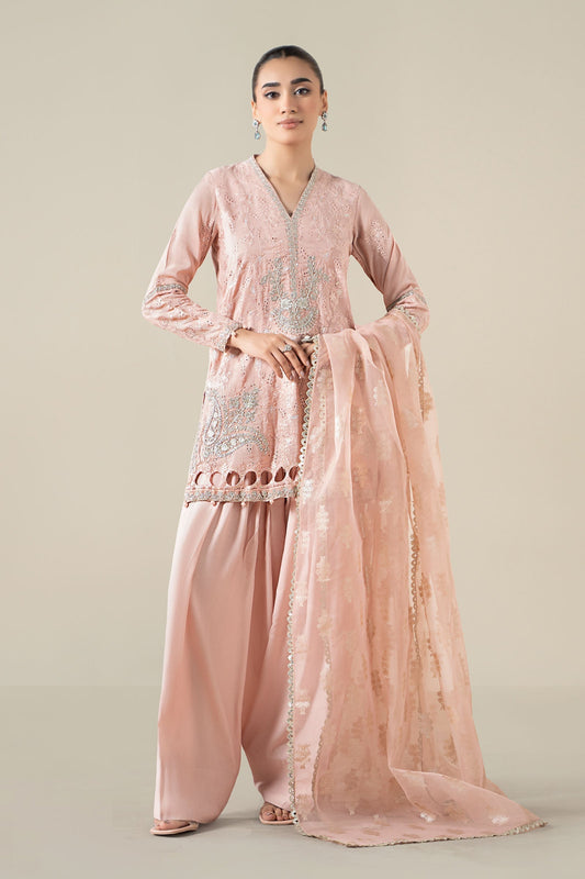 Maria B | Luxury Winter Pret 25 | DW-EA25-13-Peach - Ladies Clothes - Maria Faisal