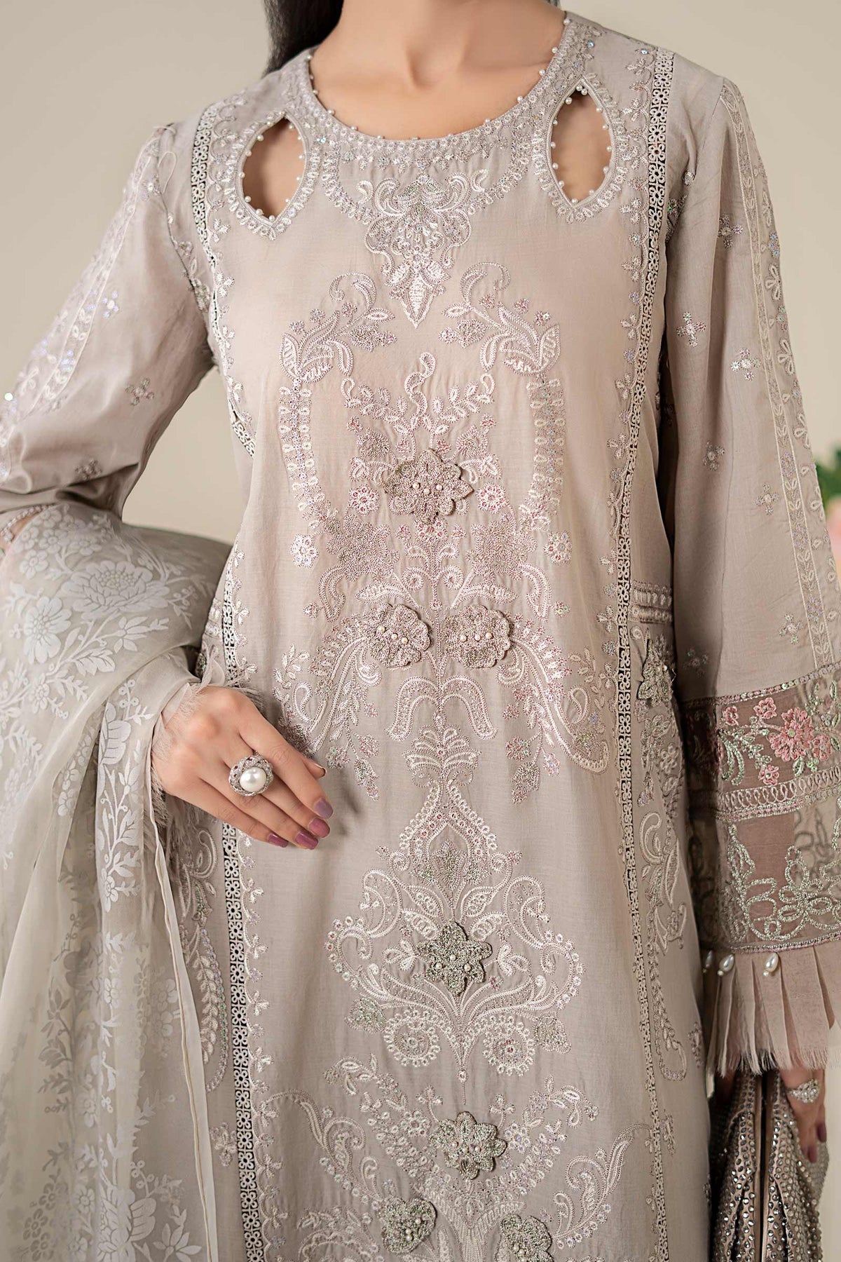 Maria B | Luxury Pret 25 | DW-EA25-57 by Maria Faisal - Registered Vendor of : Maria B - type : Ladies Clothes - 100% original wedding dresses