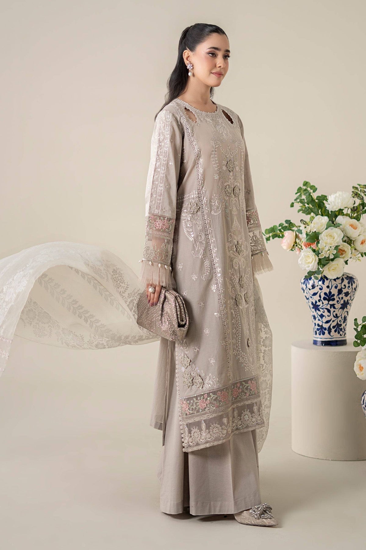 Maria B | Luxury Pret 25 | DW-EA25-57 by Maria Faisal - Registered Vendor of : Maria B - type : Ladies Clothes - 100% original wedding dresses