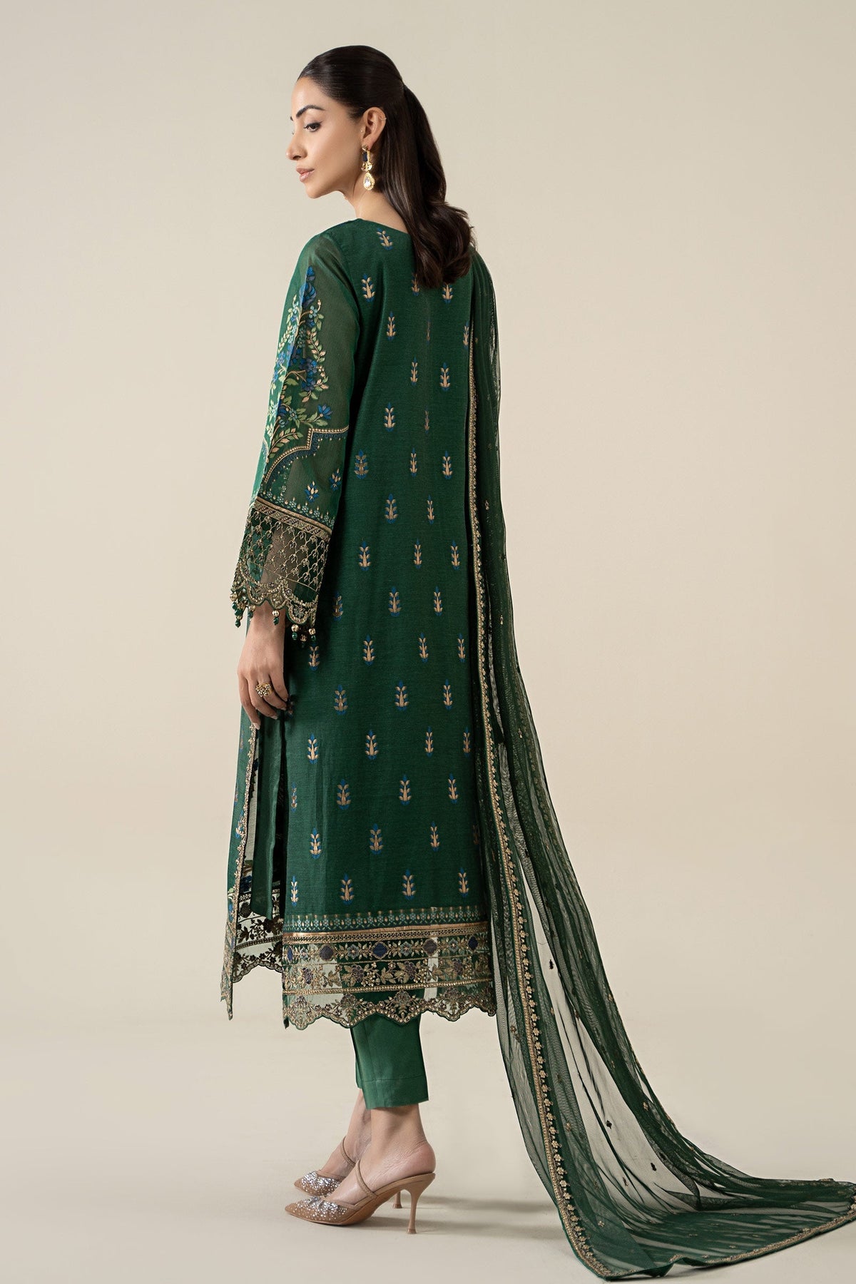 Maria B | Pre Fall 25 | Jacquard Suit 21 - Ladies Clothes - Maria Faisal