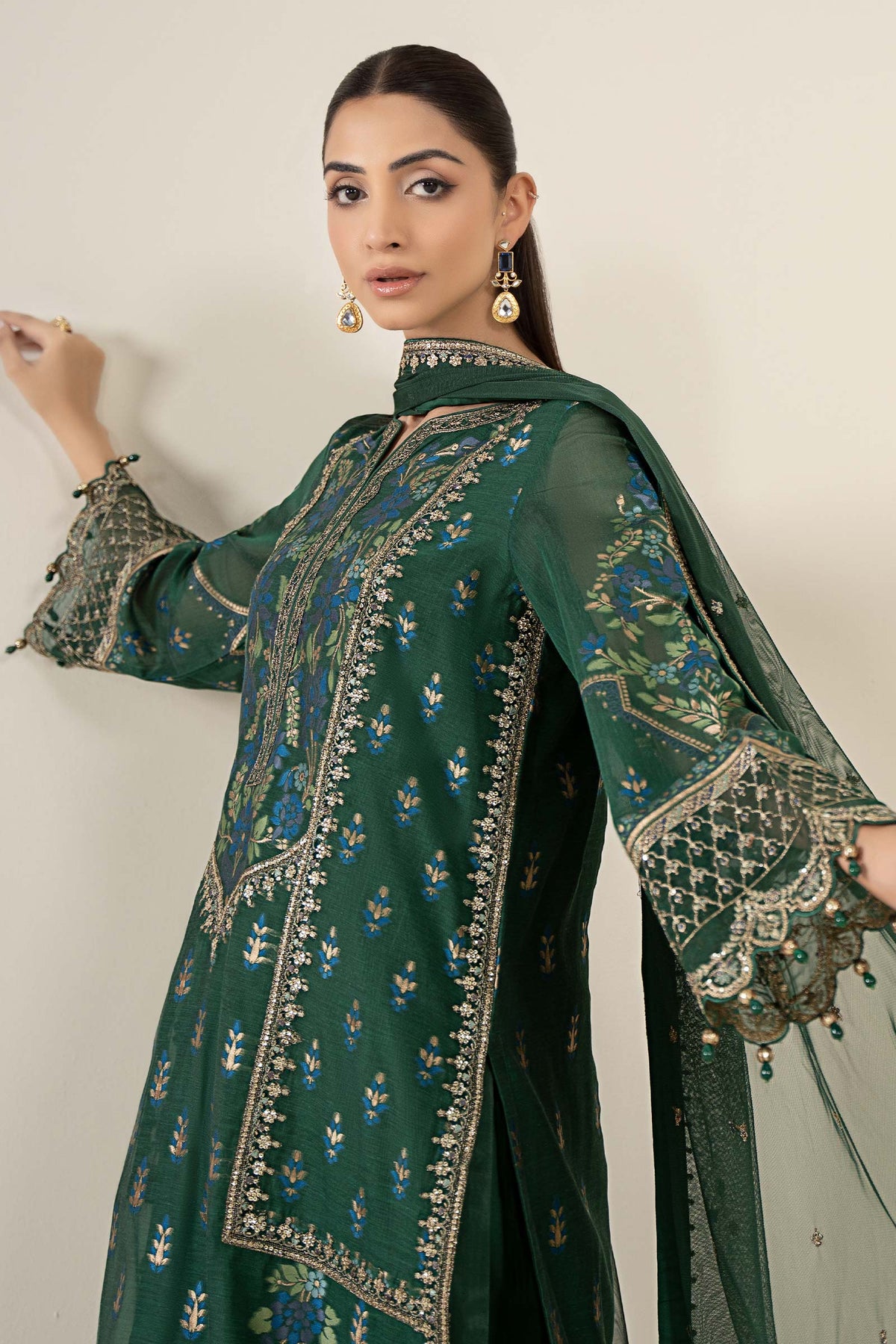 Maria B | Pre Fall 25 | Jacquard Suit 21 - Ladies Clothes - Maria Faisal