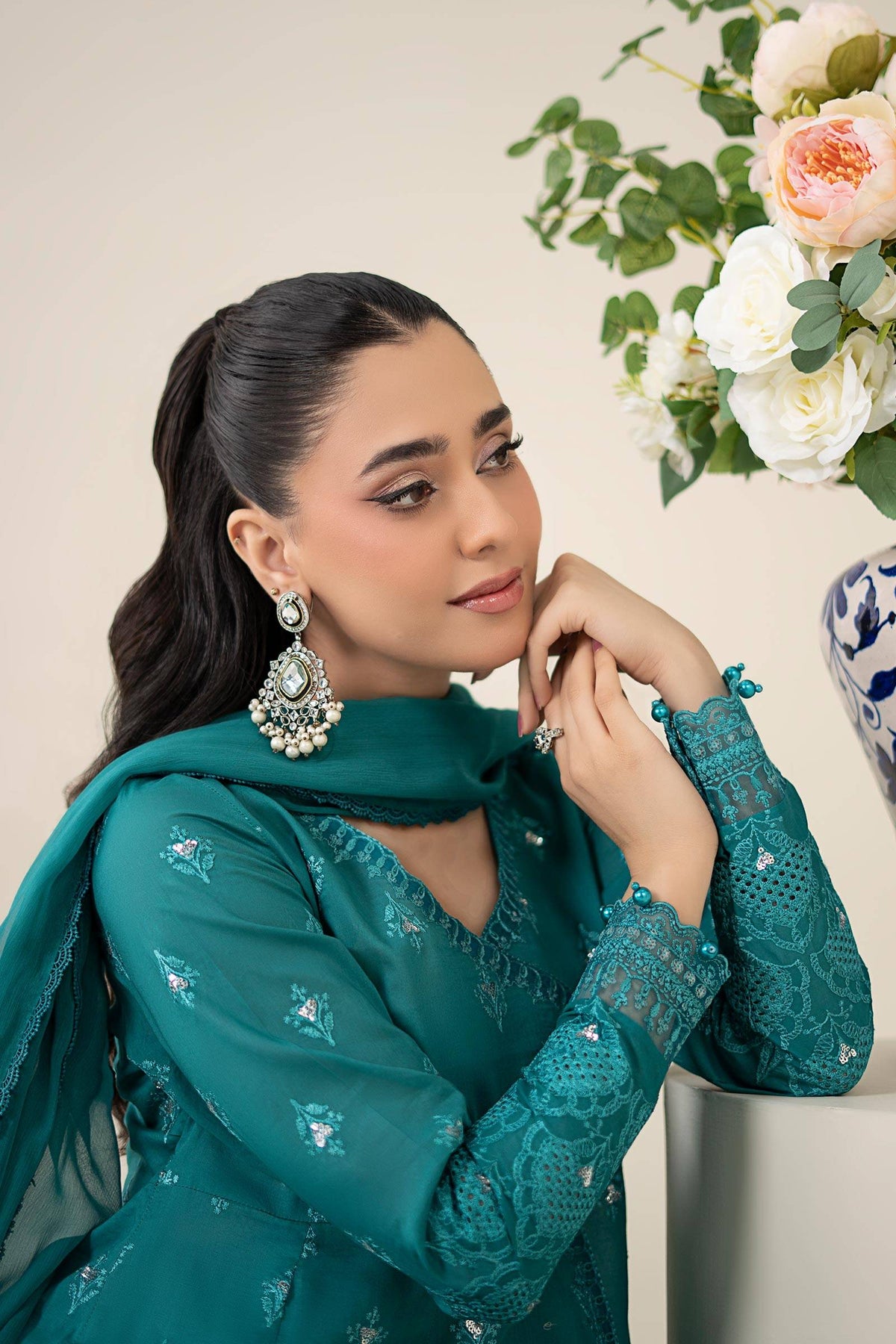 Maria B | Luxury Pret 25 | DW-EA25-61 by Maria Faisal - Registered Vendor of : Maria B - type : Ladies Clothes - 100% original wedding dresses