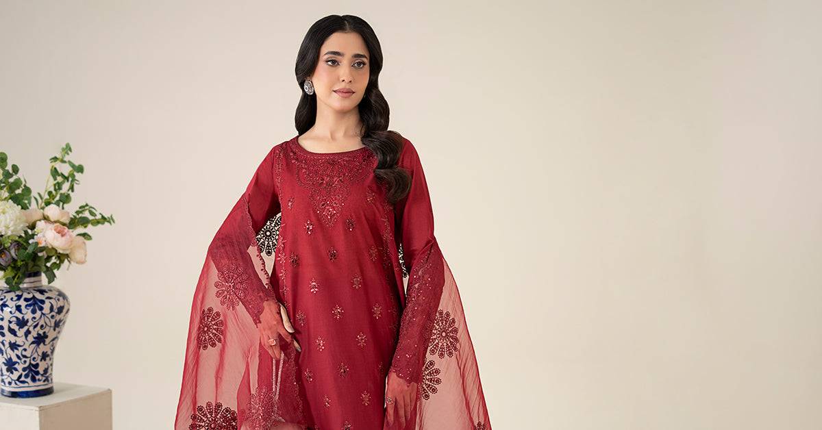 Maria B | Luxury Pret 25 | DW-EA25-68 by Maria Faisal - Registered Vendor of : Maria B - type : Ladies Clothes - 100% original wedding dresses