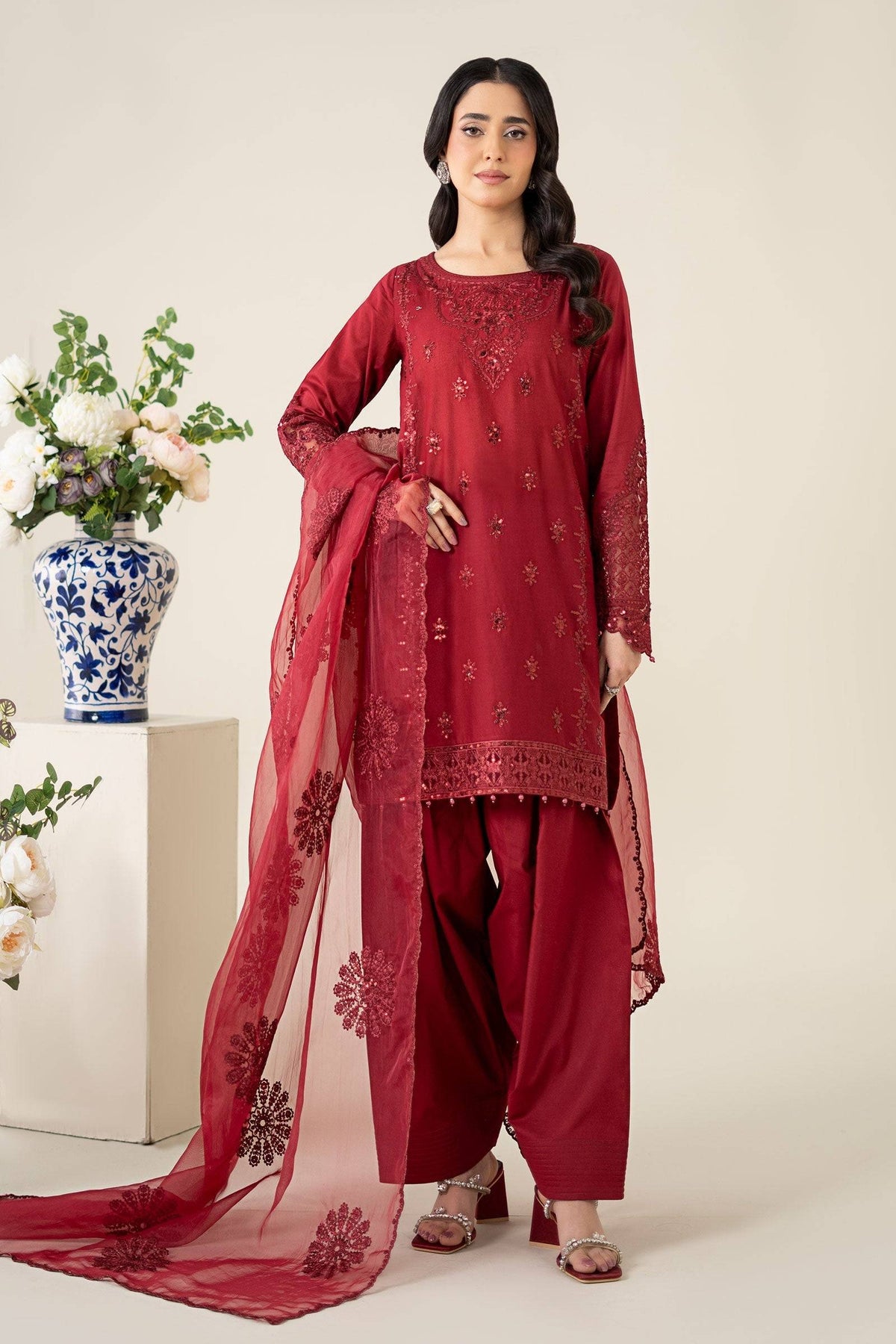 Maria B | Luxury Pret 25 | DW-EA25-68 by Maria Faisal - Registered Vendor of : Maria B - type : Ladies Clothes - 100% original wedding dresses