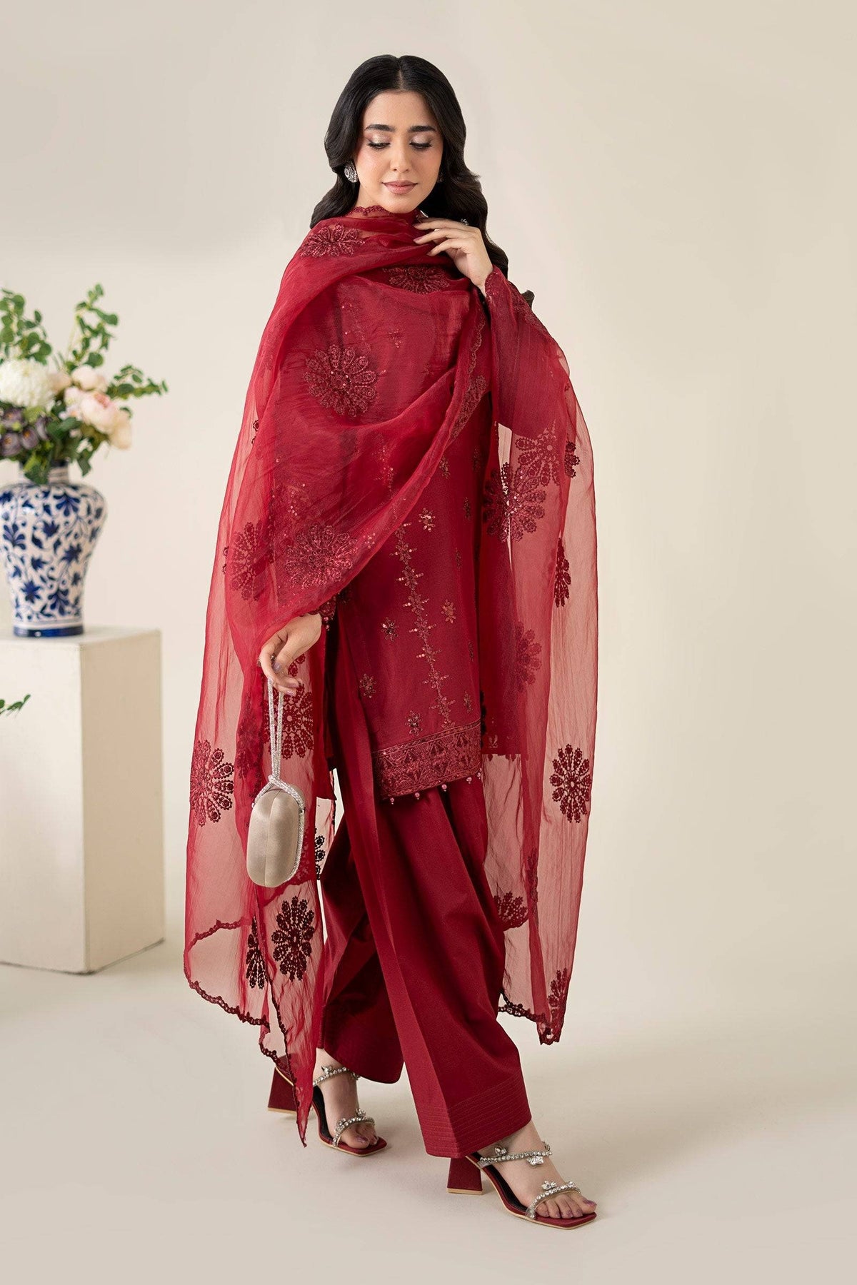 Maria B | Luxury Pret 25 | DW-EA25-68 by Maria Faisal - Registered Vendor of : Maria B - type : Ladies Clothes - 100% original wedding dresses