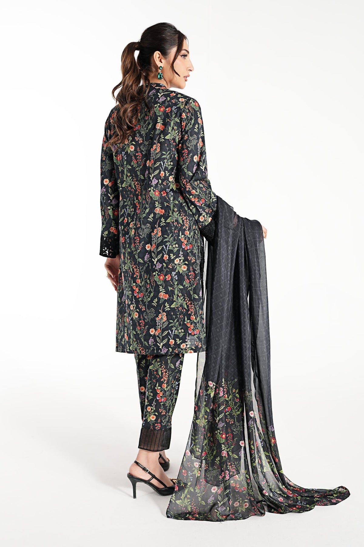 Maria B | Pre Fall Dresses | 3 Piece Embroidered Suit NN - Ladies Clothes - Maria Faisal