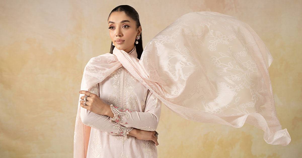 Maira B | Ready to Wear | DW-EF25-03 Pink by Maria Faisal - Registered Vendor of : Maria B - type : Wedding Dress - 100% original wedding dresses