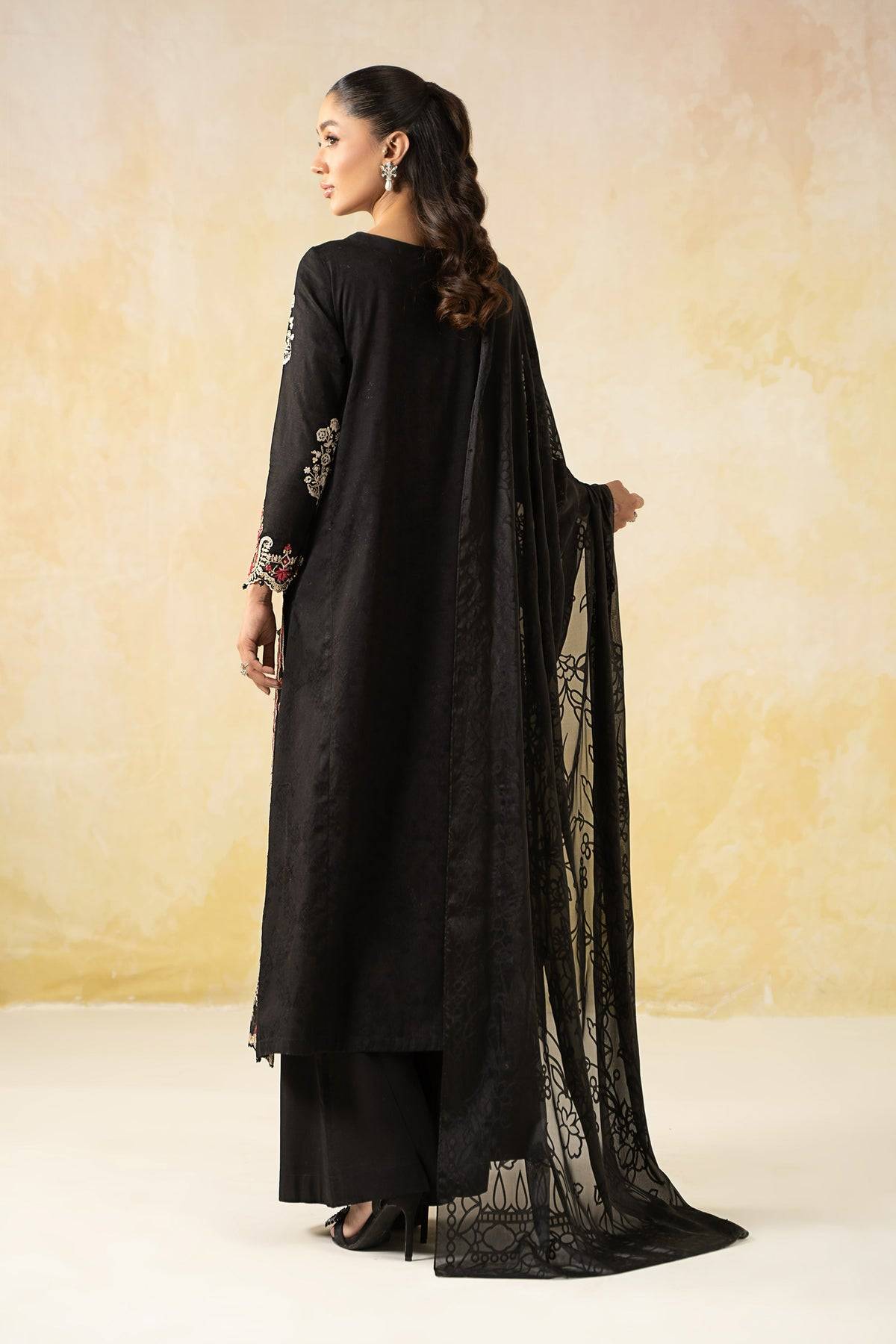 Maria B | Formal Wears | DW-EF25-03 Black by Maria Faisal - Registered Vendor of : Maria B - type : Ladies Clothes - 100% original wedding dresses