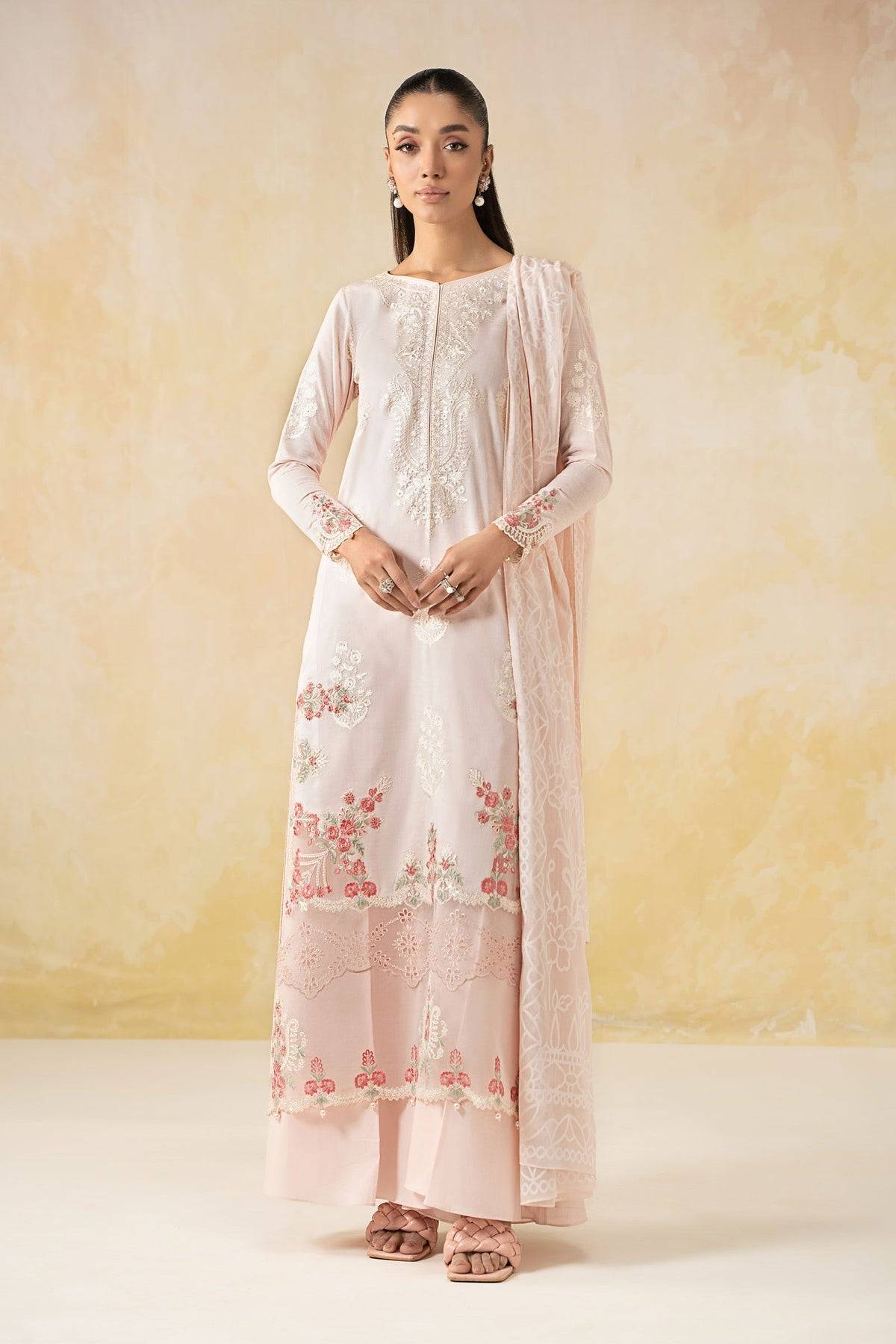 Maria B | Formal Wears | DW-EF25-03 Pink by Maria Faisal - Registered Vendor of : Maria B - type : Ladies Clothes - 100% original wedding dresses