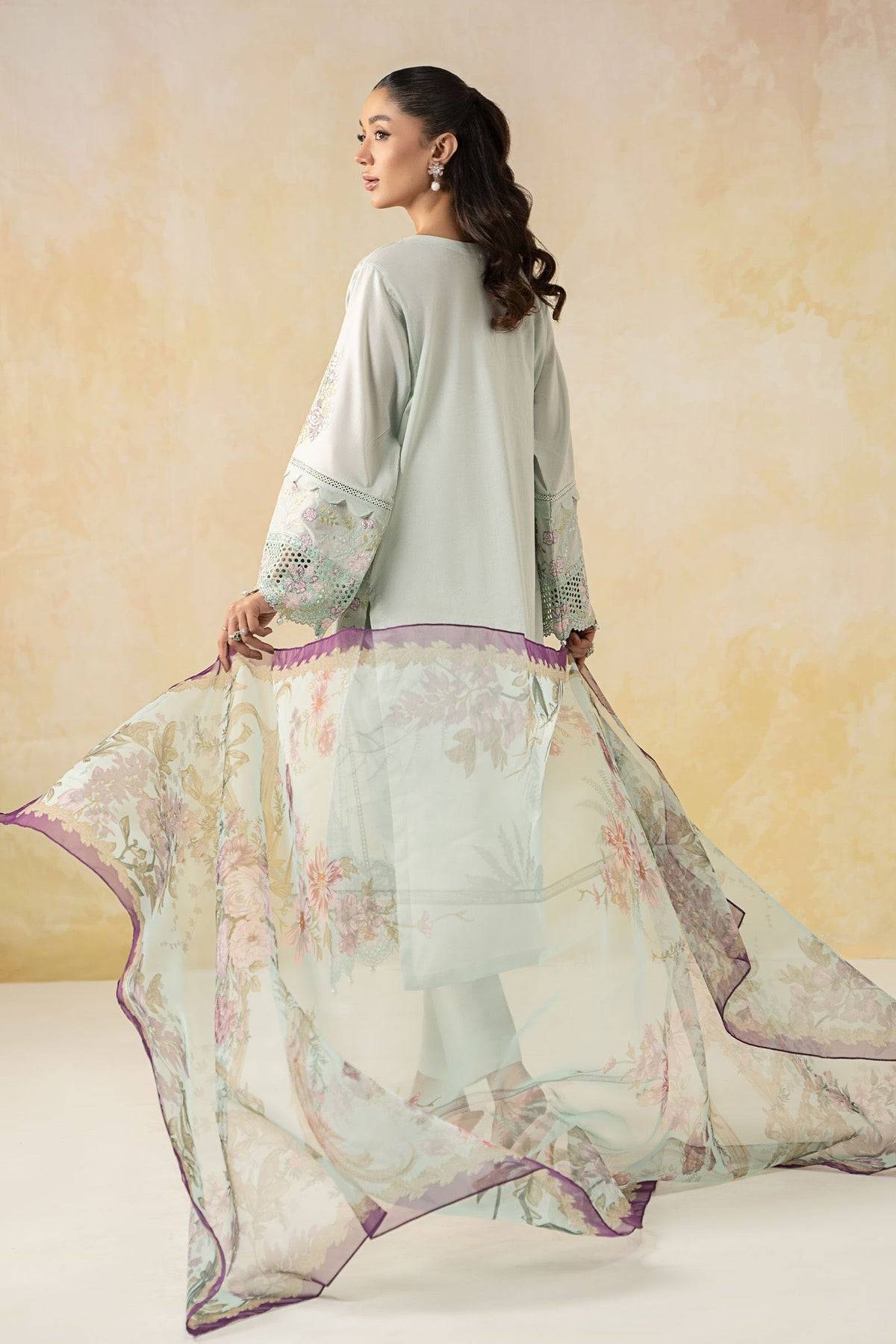 Maria B | Formal Wears | DW-EF25-04 Ice Blue by Maria Faisal - Registered Vendor of : Maria B - type : Ladies Clothes - 100% original wedding dresses
