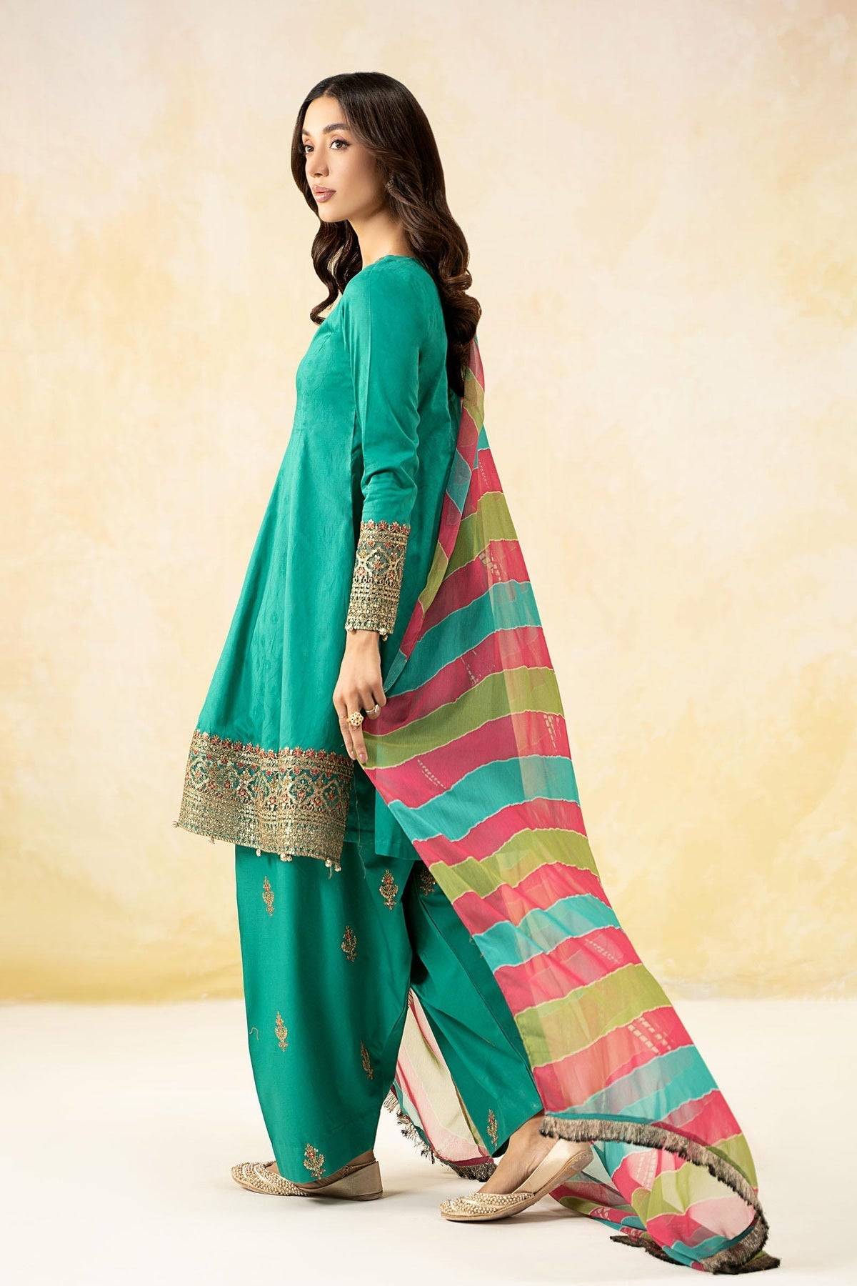 Maria B | Formal Wears | DW-EF25-10 Ferozi by Maria Faisal - Registered Vendor of : Maria B - type : Ladies Clothes - 100% original wedding dresses