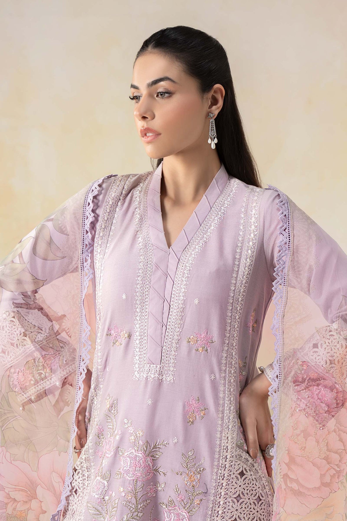 Maria B | Luxury Pret 25 | DW-EF25-151 by Maria Faisal - Registered Vendor of : Maria B - type : Ladies Clothes - 100% original wedding dresses