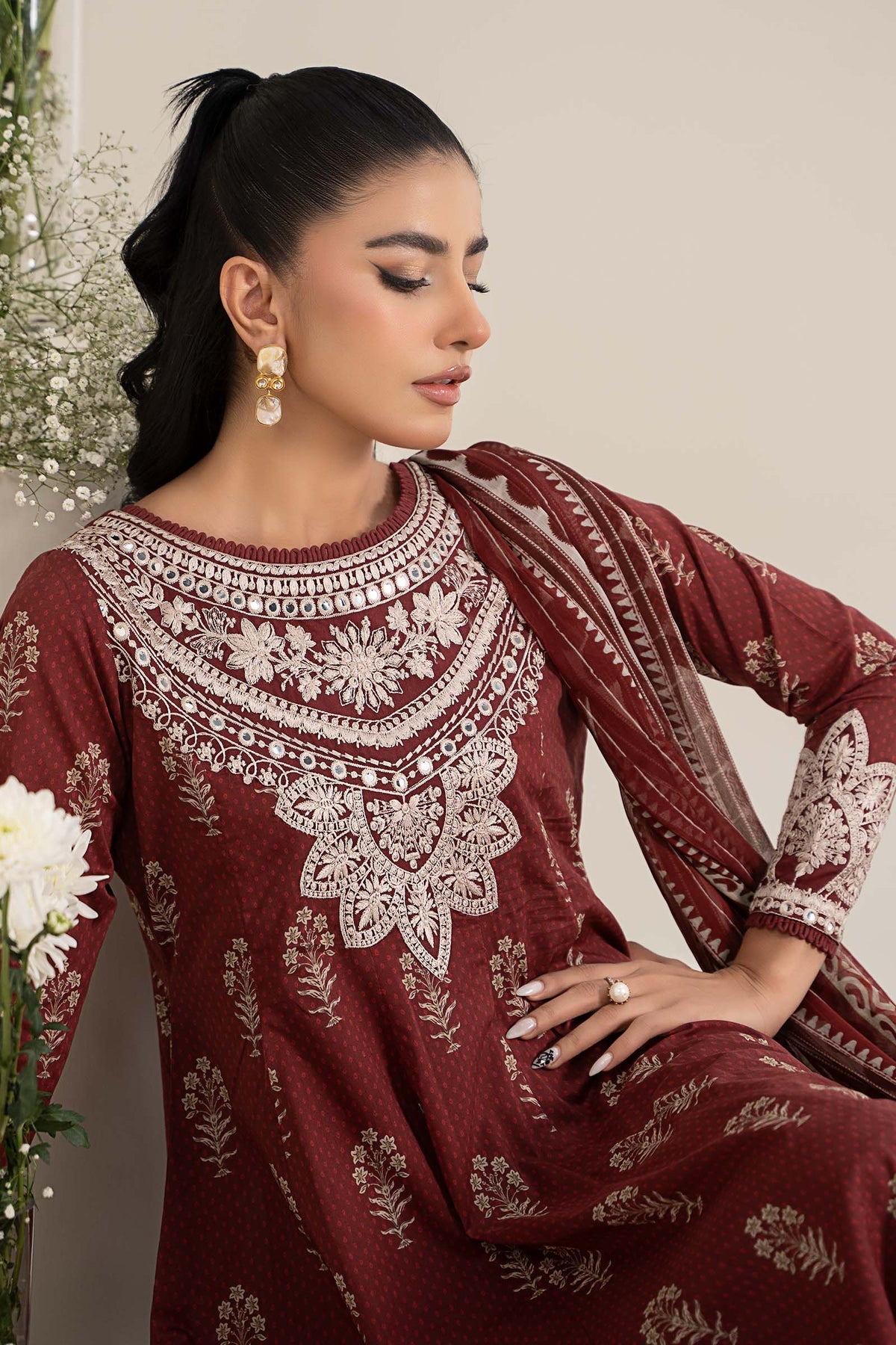 Maria B | Casual Pret 25 | DW-EF25-22 - Ladies Clothes 