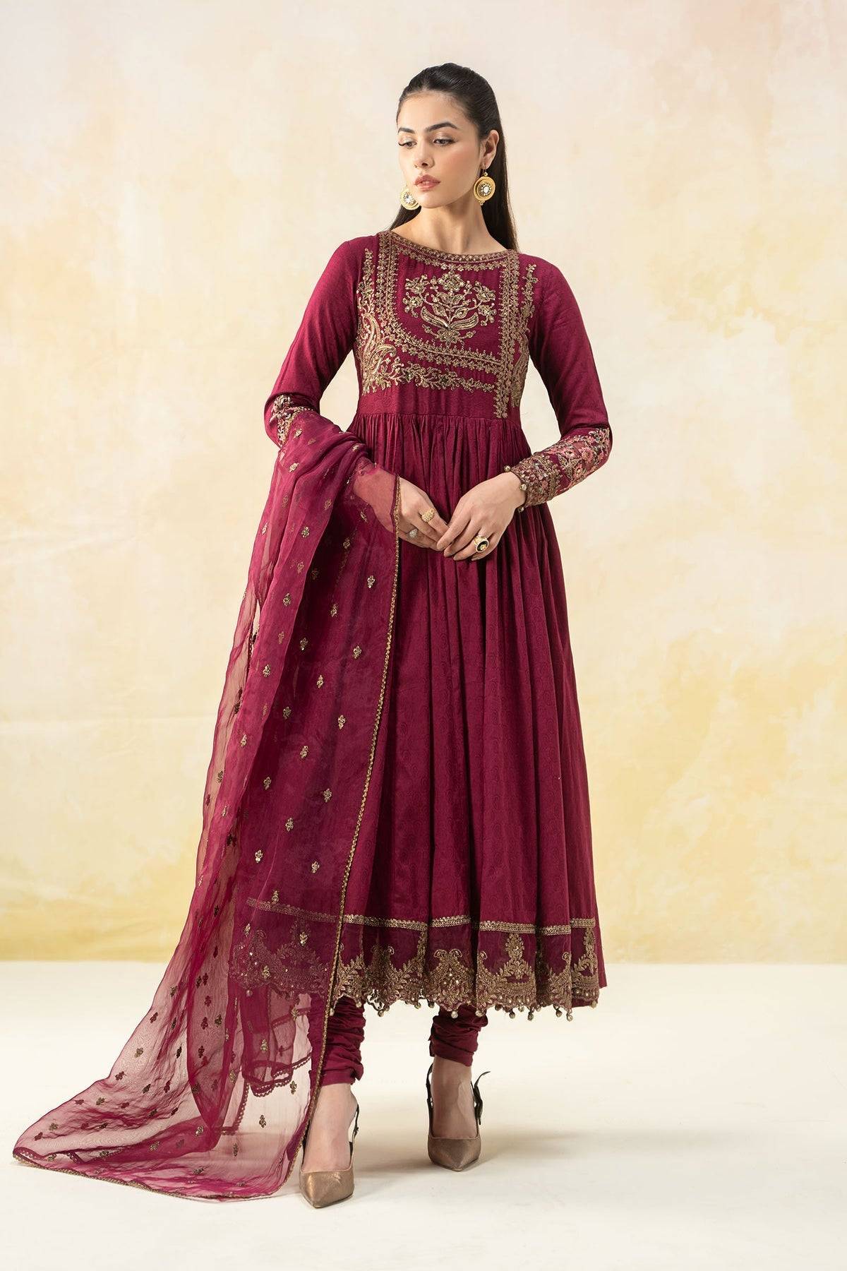 Maria B | Formal Wears | DW-EF25-43 by Maria Faisal - Registered Vendor of : Maria B - type : Ladies Clothes - 100% original wedding dresses