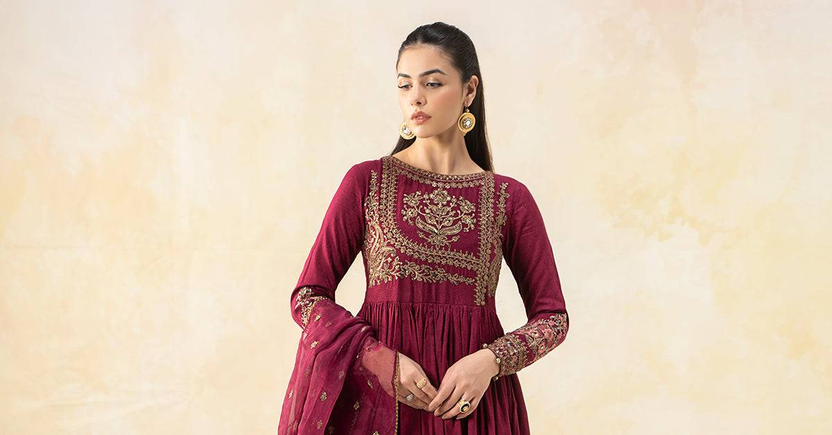 Maria B | Formal Wears | DW-EF25-43 by Maria Faisal - Registered Vendor of : Maria B - type : Ladies Clothes - 100% original wedding dresses