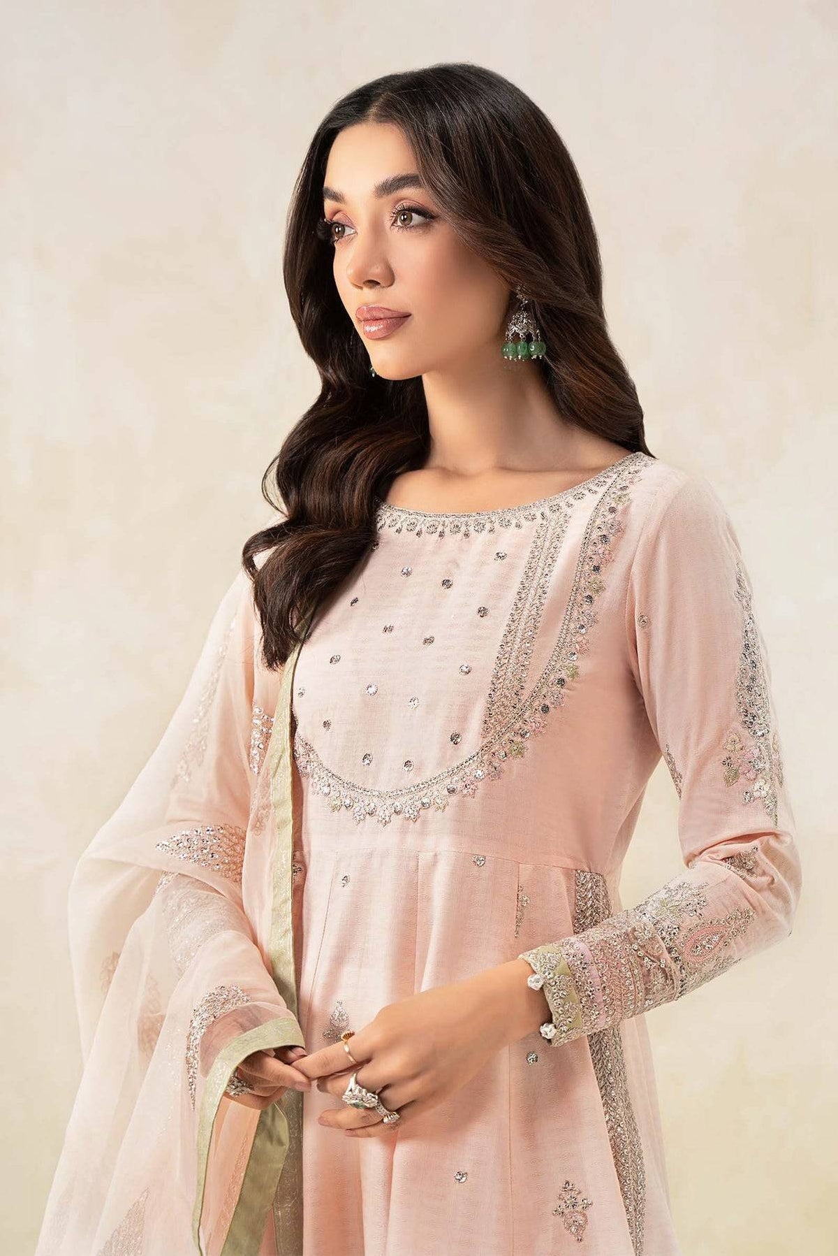 Maria B | Formal Wears | DW-EF25-68 Pink by Maria Faisal - Registered Vendor of : Maria B - type : Ladies Clothes - 100% original wedding dresses