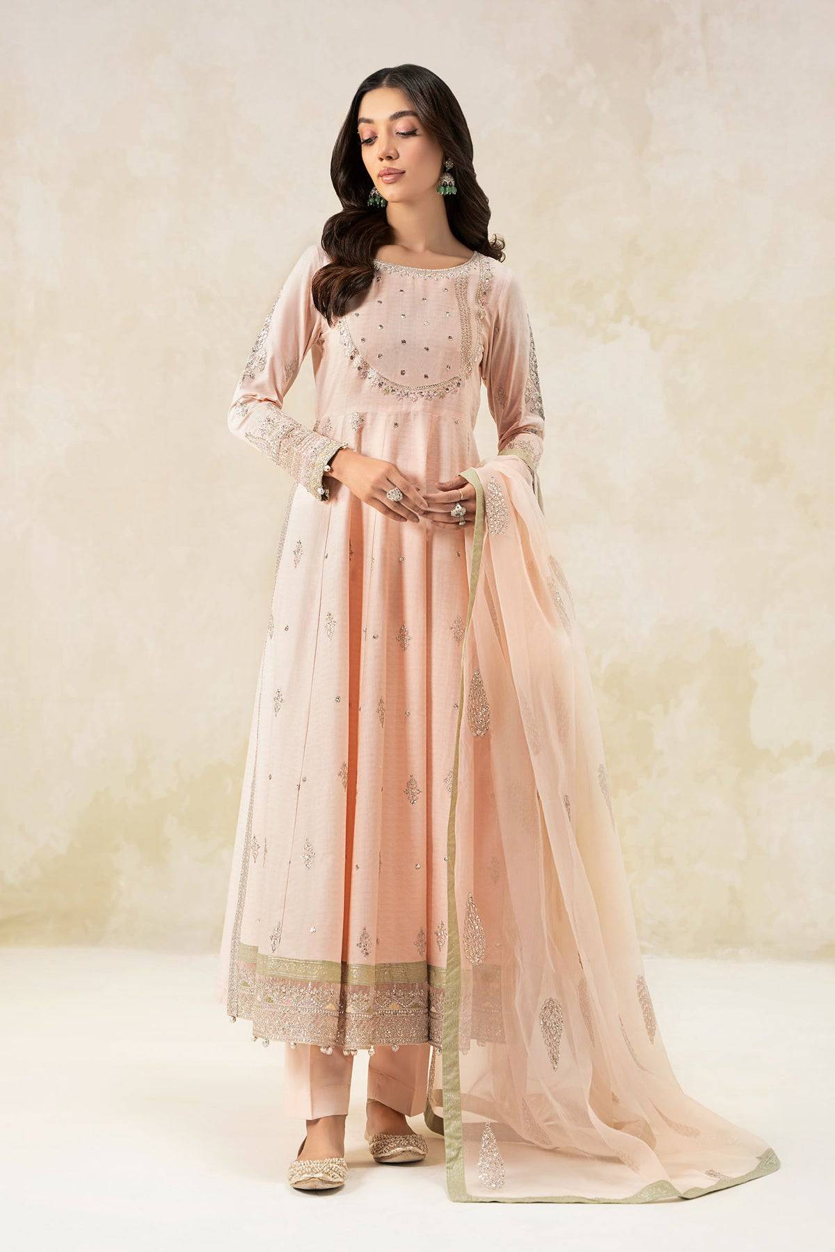 Maria B | Formal Wears | DW-EF25-68 Pink by Maria Faisal - Registered Vendor of : Maria B - type : Ladies Clothes - 100% original wedding dresses