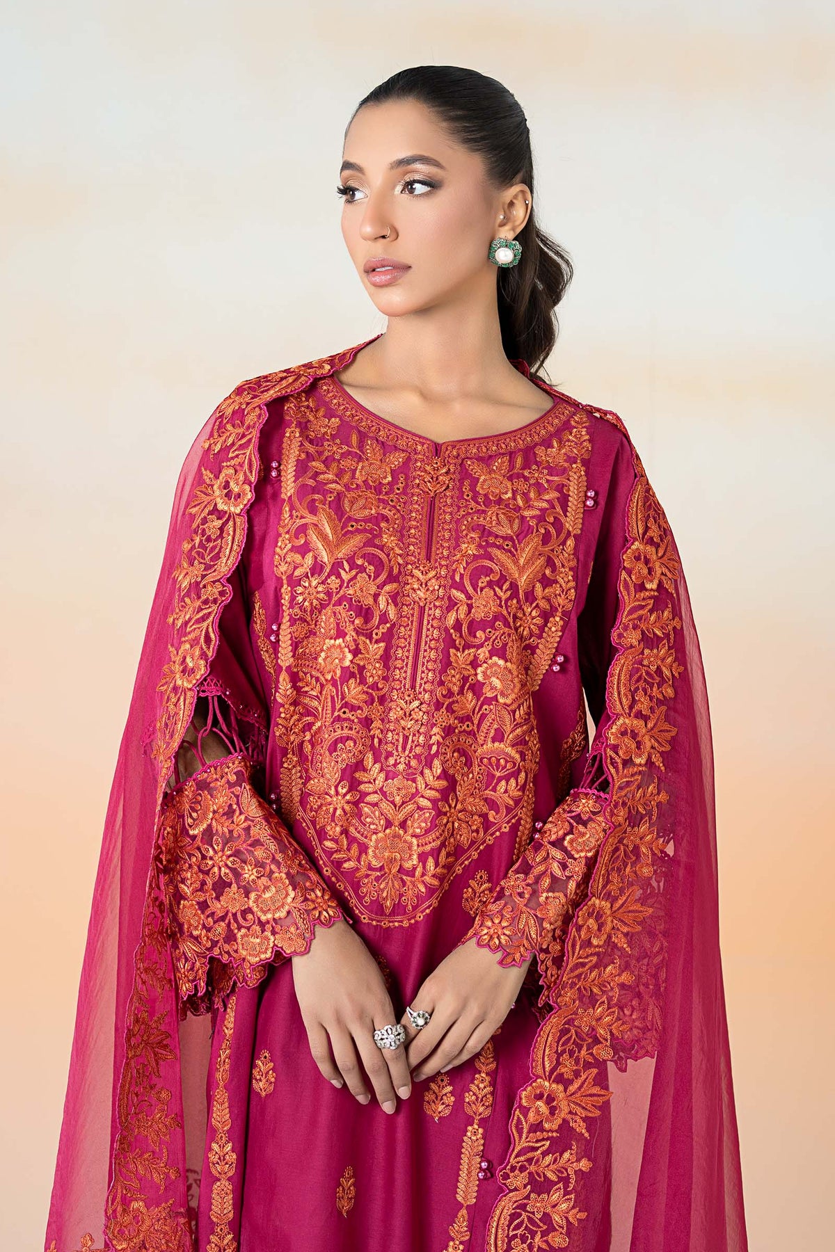Maira B | Ready to Wear | DW-EF25-95 Pink by Maria Faisal - Registered Vendor of : Maria B - type : Wedding Dress - 100% original wedding dresses