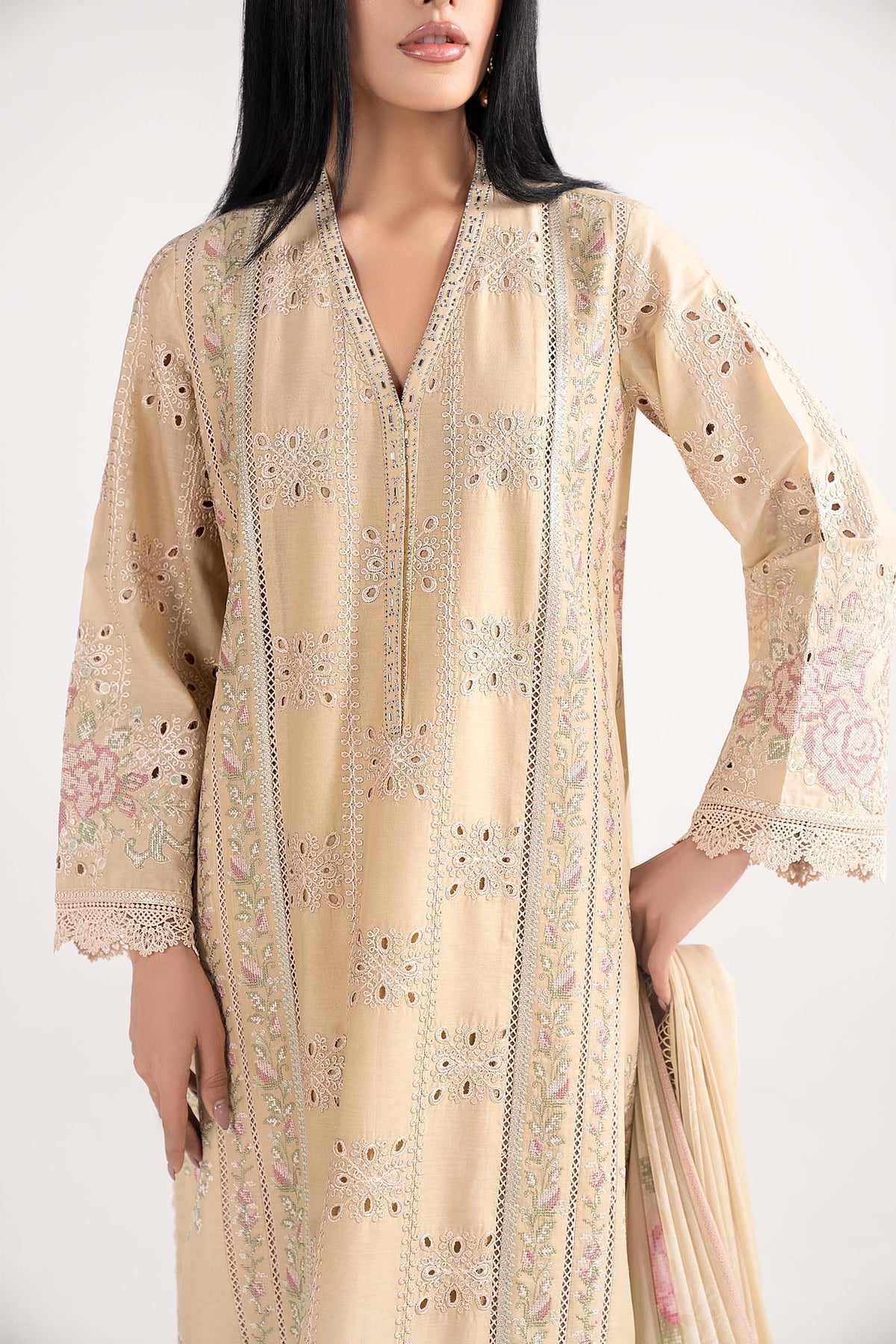 Maria B | Eid Collection 2026 | Dw-Ef26-09 Yellow - Luxury Dress - available at Maria Faisal in UK and USA.