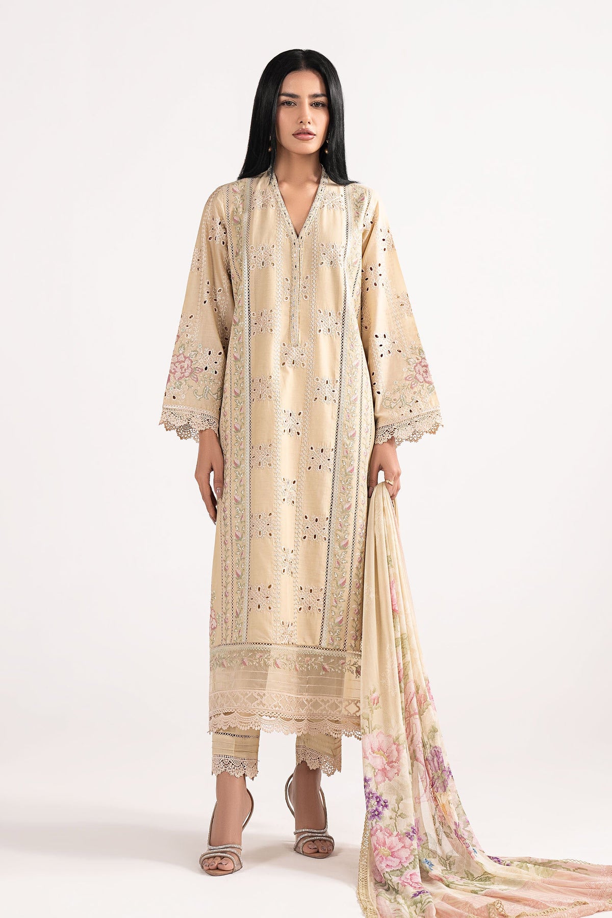 Maria B | Eid Collection 2026 | Dw-Ef26-09 Yellow - Luxury Dress - available at Maria Faisal in UK and USA.