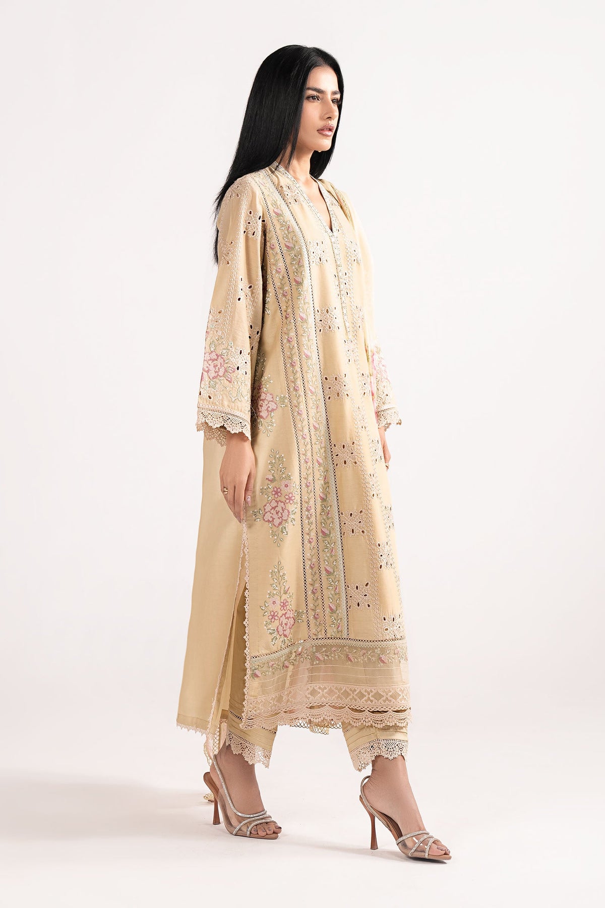 Maria B | Eid Collection 2026 | Dw-Ef26-09 Yellow - Luxury Dress - available at Maria Faisal in UK and USA.