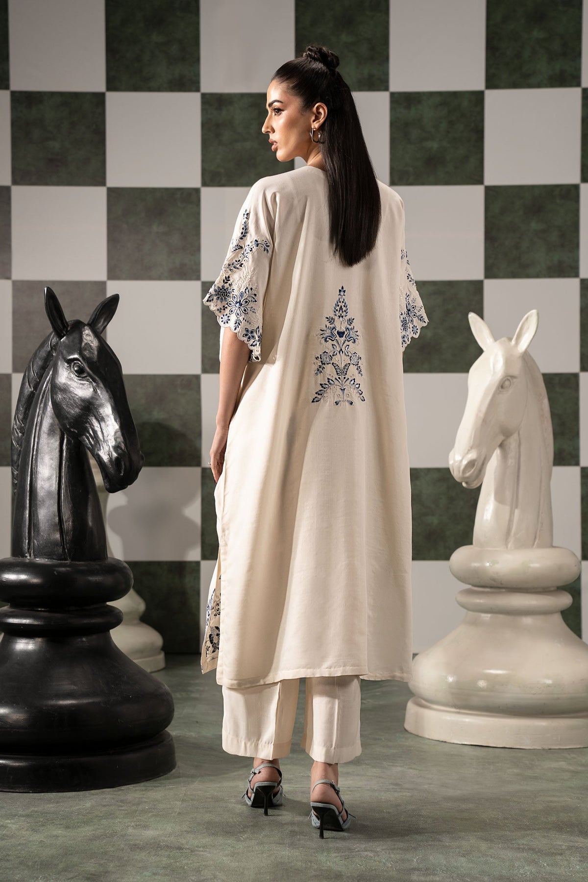 Maria B | Eid Collection 2026 | Dw-Ef26-107 Off White - Luxury Dress - available at Maria Faisal in UK and USA.