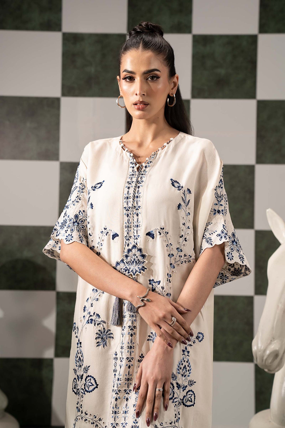 Maria B | Eid Collection 2026 | Dw-Ef26-107 Off White - Luxury Dress - available at Maria Faisal in UK and USA.