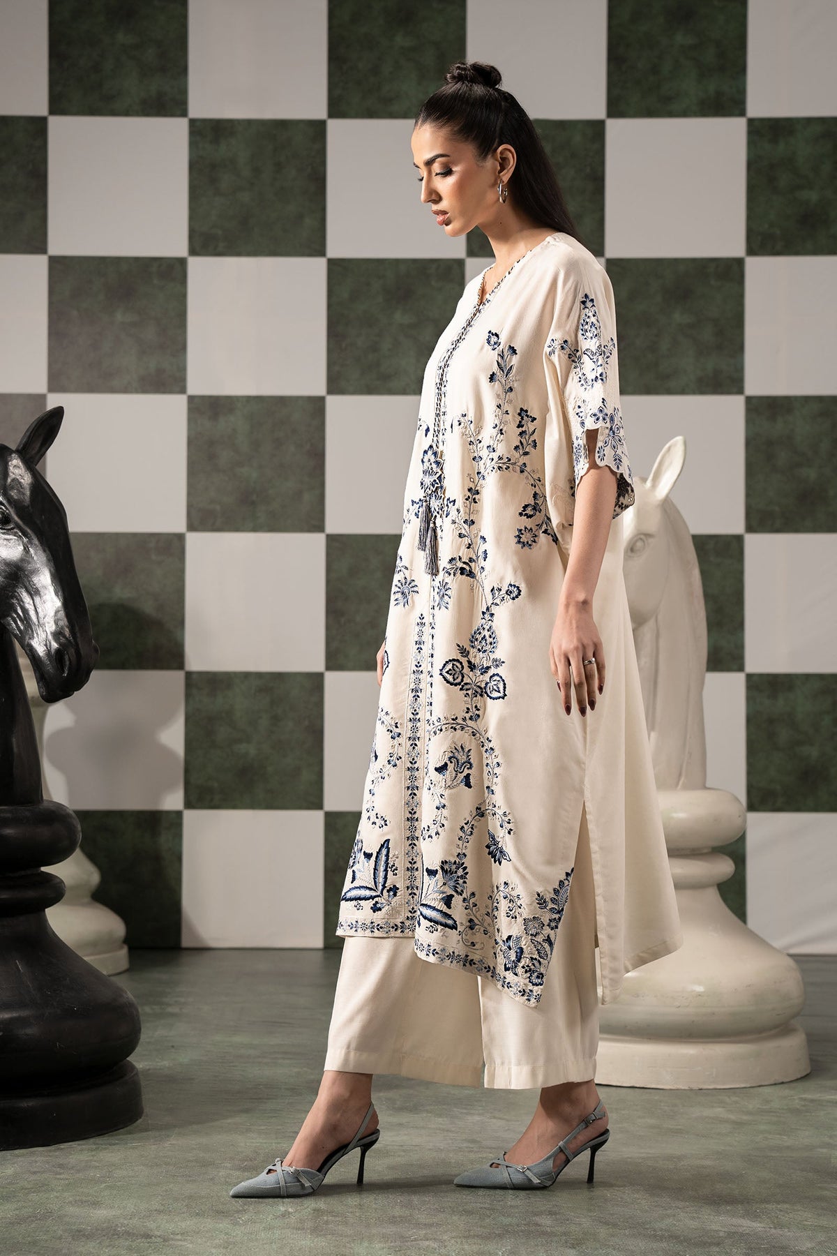 Maria B | Eid Collection 2026 | Dw-Ef26-107 Off White - Luxury Dress - available at Maria Faisal in UK and USA.