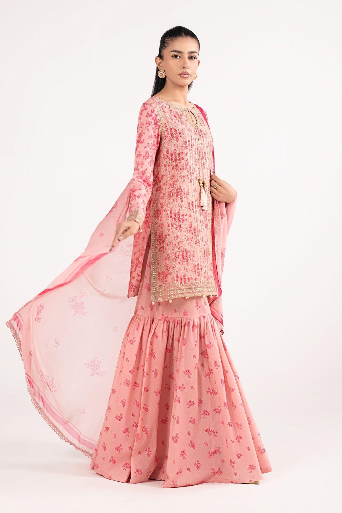 Maria B | Eid Collection 2026 | Dw-Ef26-200 Pink - Luxury Dress - available at Maria Faisal in UK and USA.