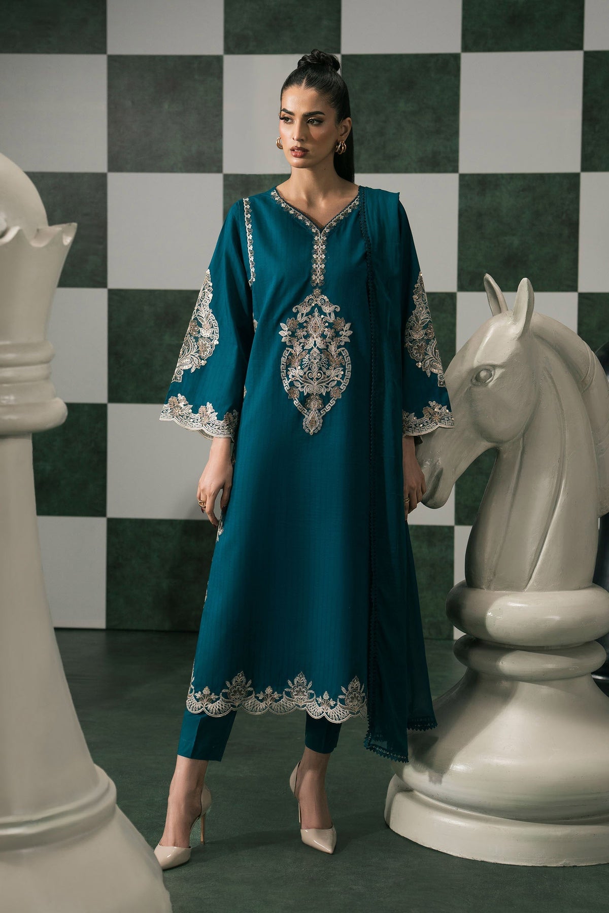 Maria B | Eid Collection Pret | DW-EF26-20 - Dress - available at Maria Faisal in UK and USA.