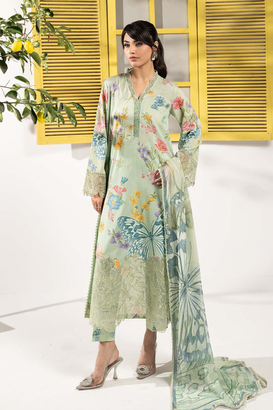 Maria B | Eid Collection 2026 | Dw-Ef26-31-Lime Green - Luxury Dress - available at Maria Faisal in UK and USA.