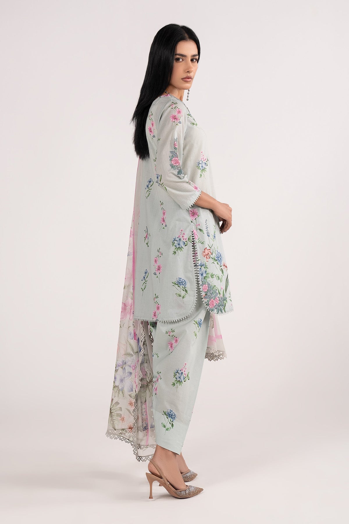 Maria B | Eid Collection 2026 | Dw-Ef26-35 Ferozi - Luxury Dress - available at Maria Faisal in UK and USA.