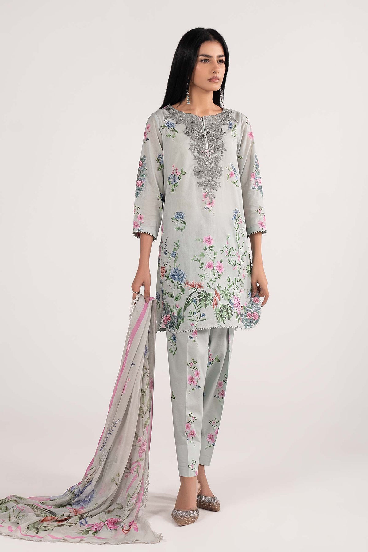 Maria B | Eid Collection 2026 | Dw-Ef26-35 Ferozi - Luxury Dress - available at Maria Faisal in UK and USA.