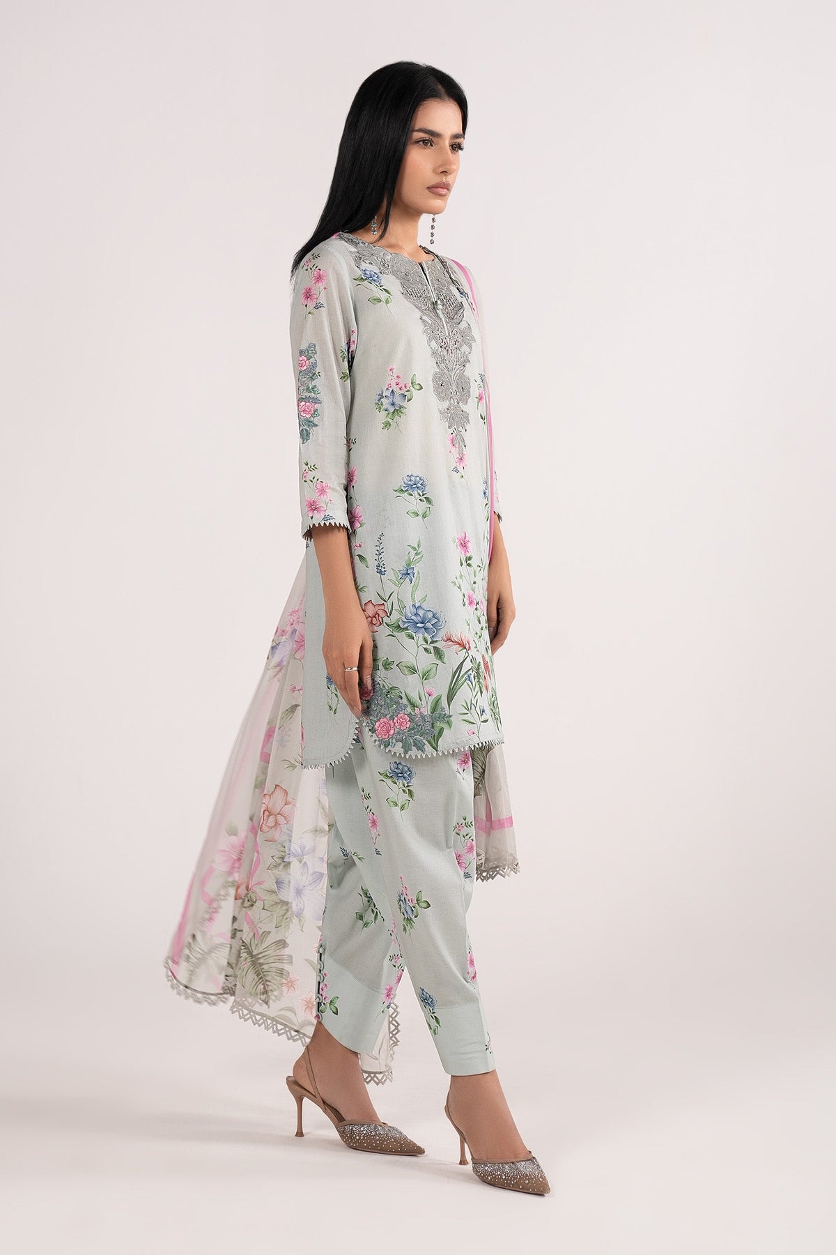 Maria B | Eid Collection 2026 | Dw-Ef26-35 Ferozi - Luxury Dress - available at Maria Faisal in UK and USA.