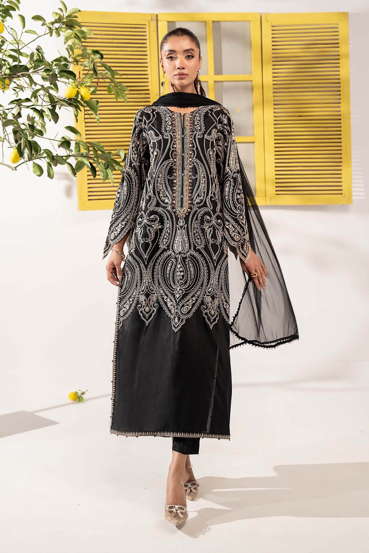 Maria B | Eid Festive Pret | DW-EF26-45 - Luxury Dress - available at Maria Faisal in UK and USA.