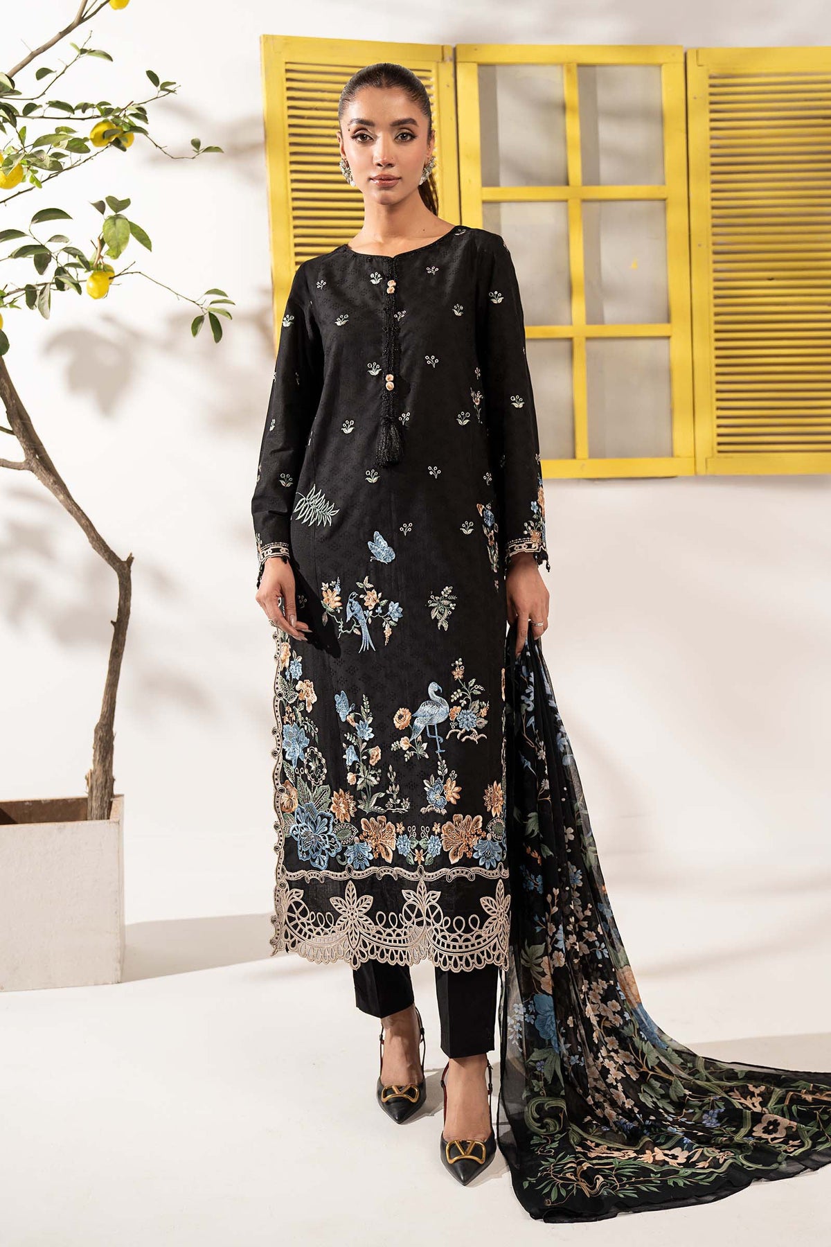 Maria B | Eid Festive Pret | DW-EF26-52 - Luxury Dress - available at Maria Faisal in UK and USA.
