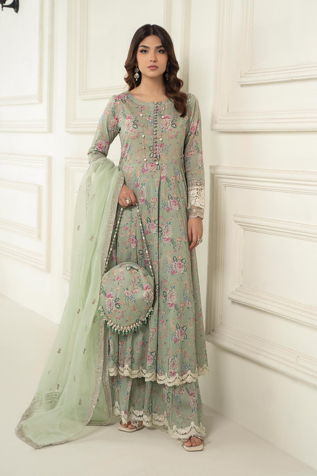 Maria B | Eid Festive Pret | DW-EF24-102R1 - Luxury Dress - available at Maria Faisal in UK and USA.