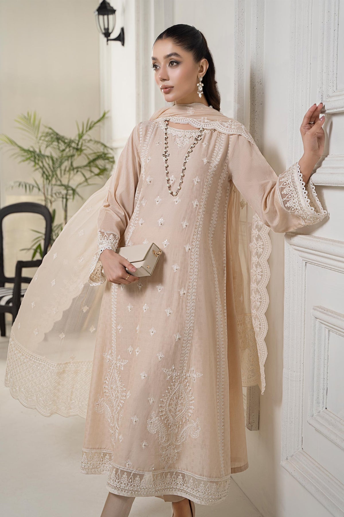 Maria B | Eid Festive Pret | DW-EF24-117R1 - Luxury Dress - available at Maria Faisal in UK and USA.