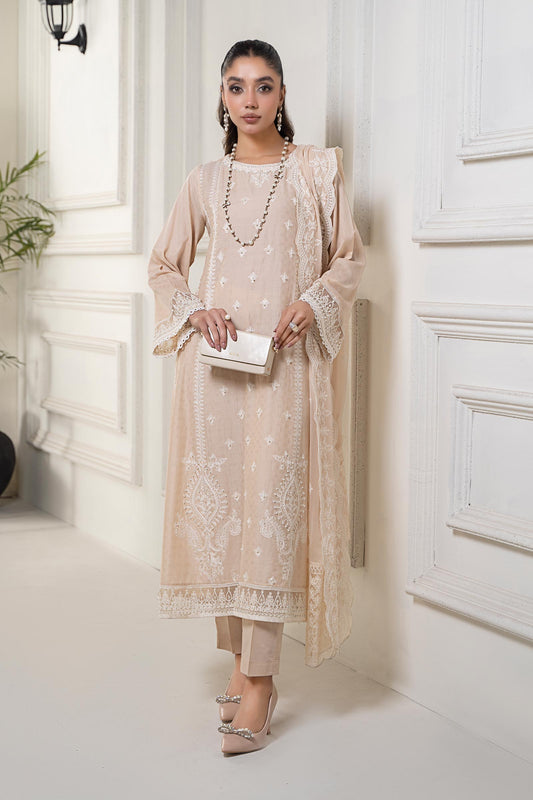 Maria B | Eid Collection 2026 | Dw-Ef24-117R1 Coffee - Luxury Dress - available at Maria Faisal in UK and USA.